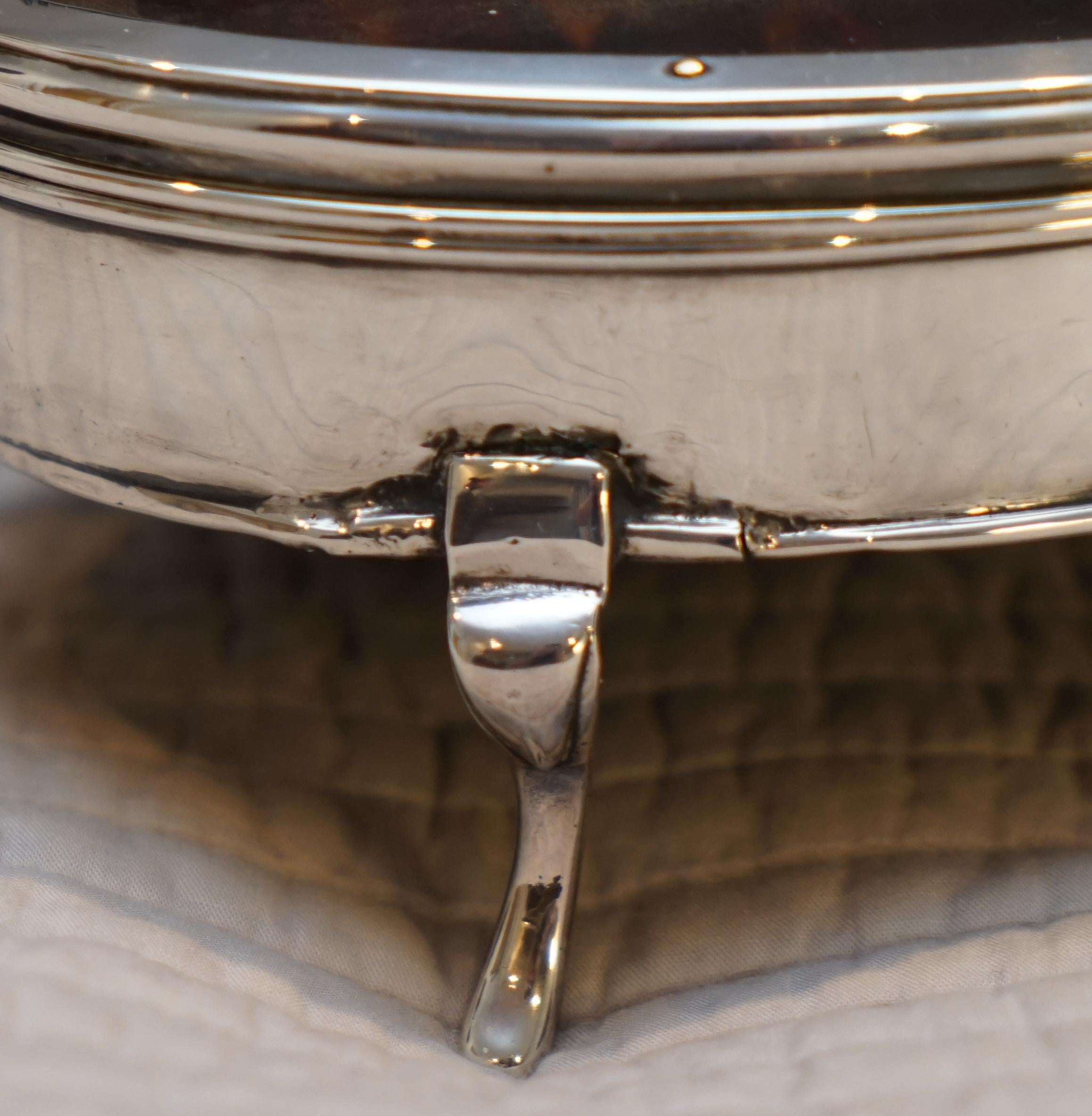 Raro joyero Asprey London de plata de ley de 1917 Charles & Richard Comyns principios del siglo XX en venta