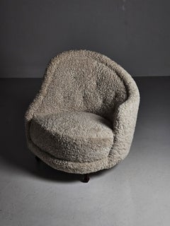 Raro sillón asimétrico Carl Cederholm para Firma Stil & Form, Suecia, década de 1940