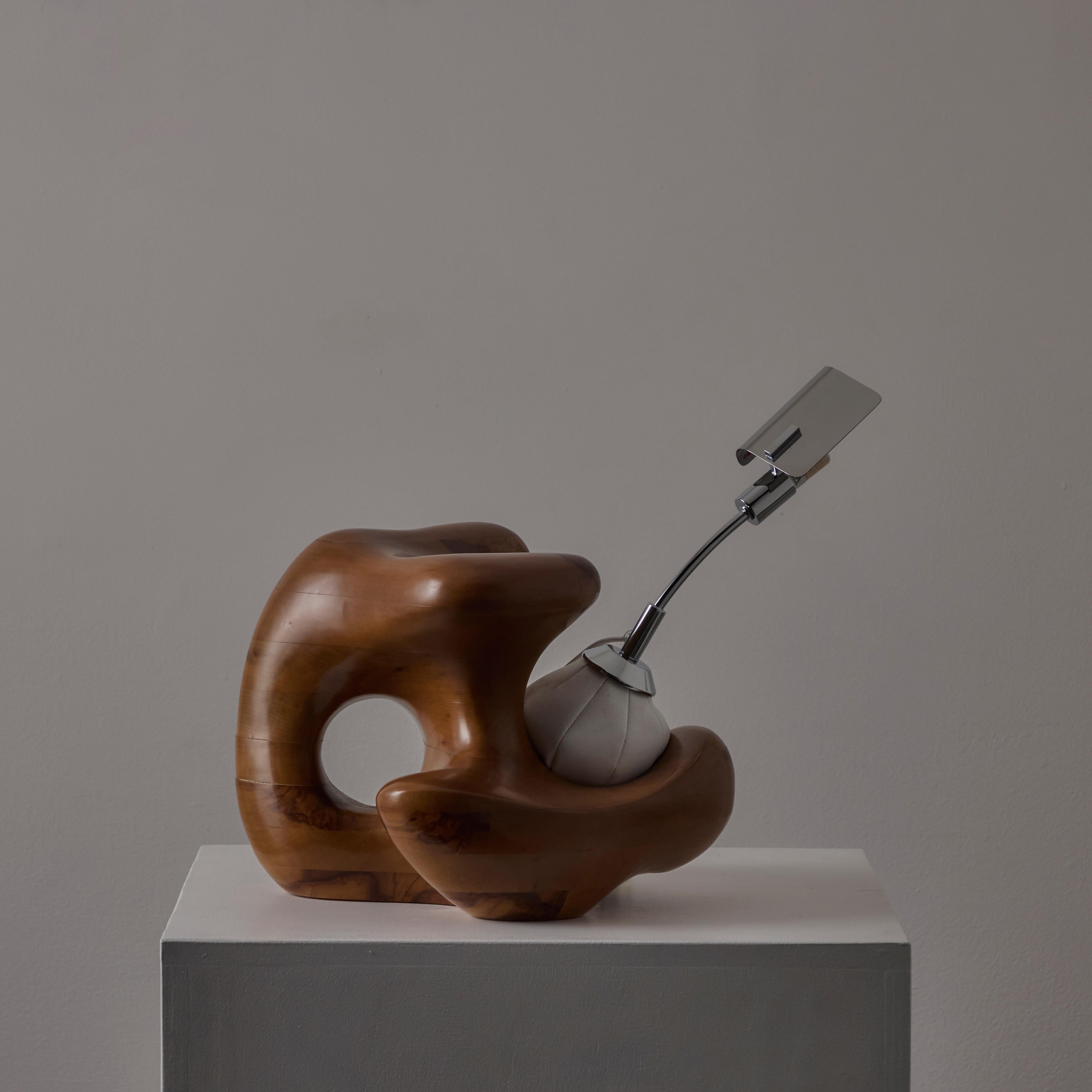 Patinated Rare 'Astrid' Sculptural Table Lamp by Silvano Pulcinelli for Esperia For Sale