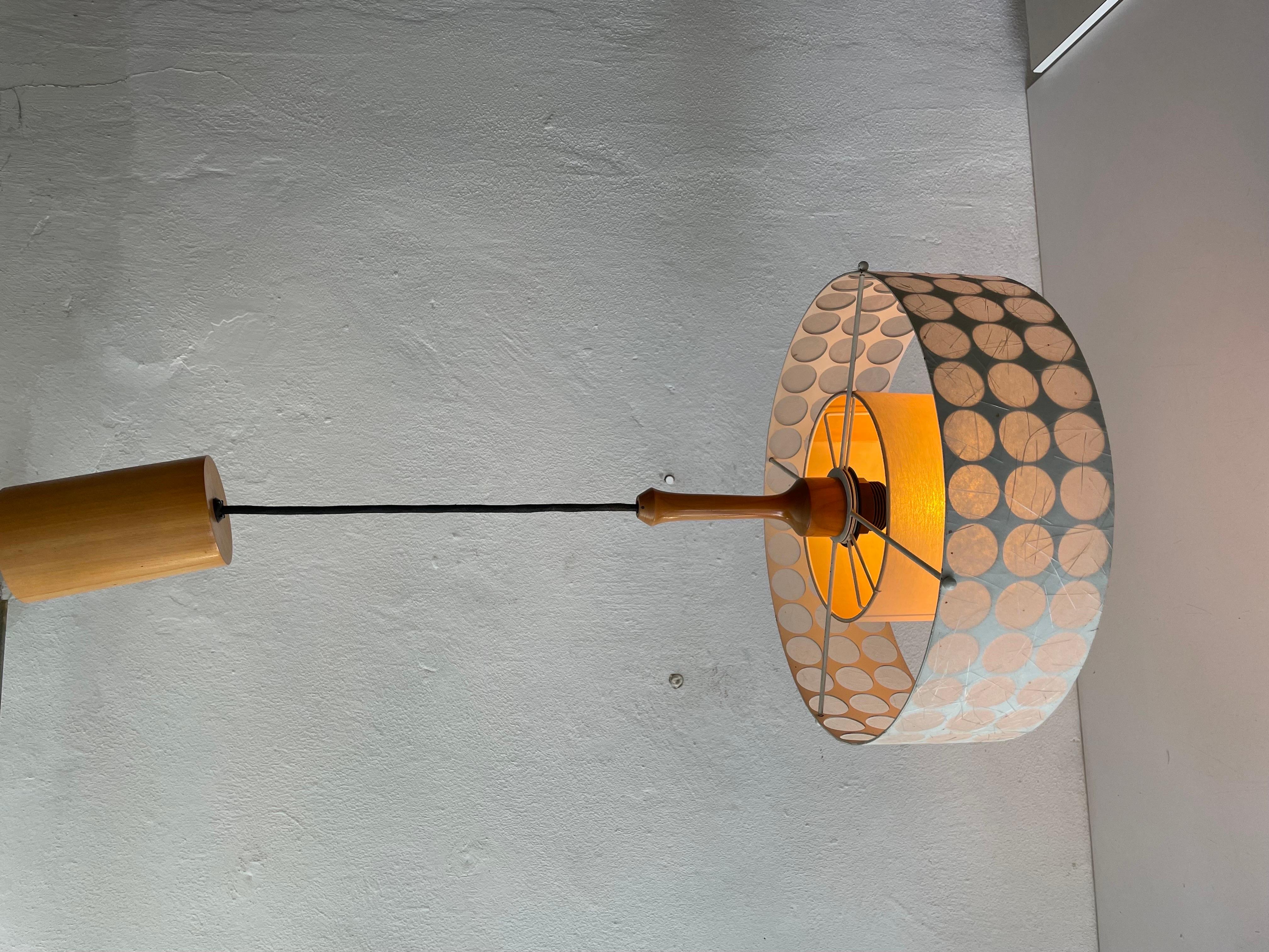 Lampe à suspension à abat-jour atomique rare de Temde, années 1960, Suisse en vente 6