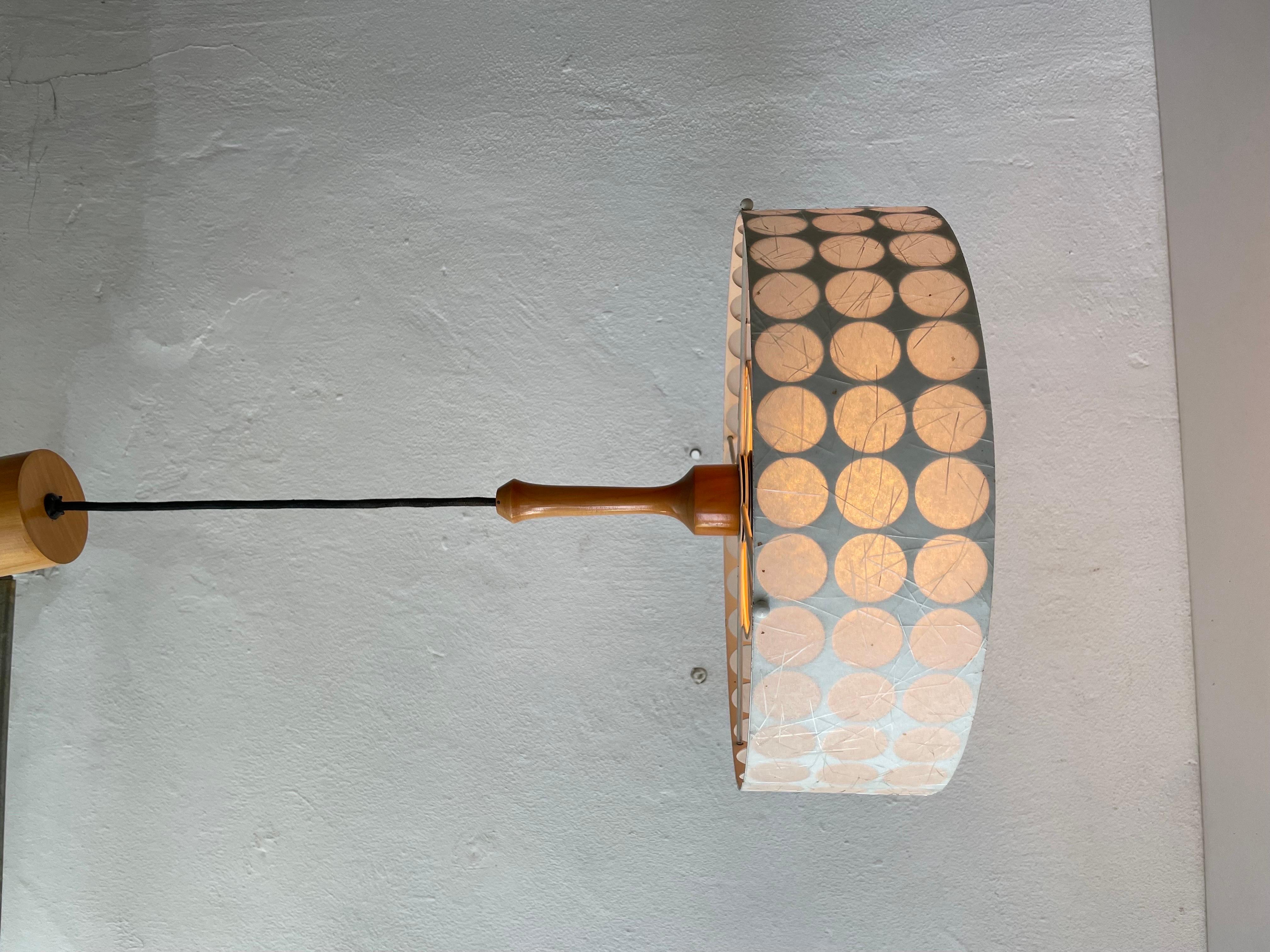 Lampe à suspension à abat-jour atomique rare de Temde, années 1960, Suisse en vente 7