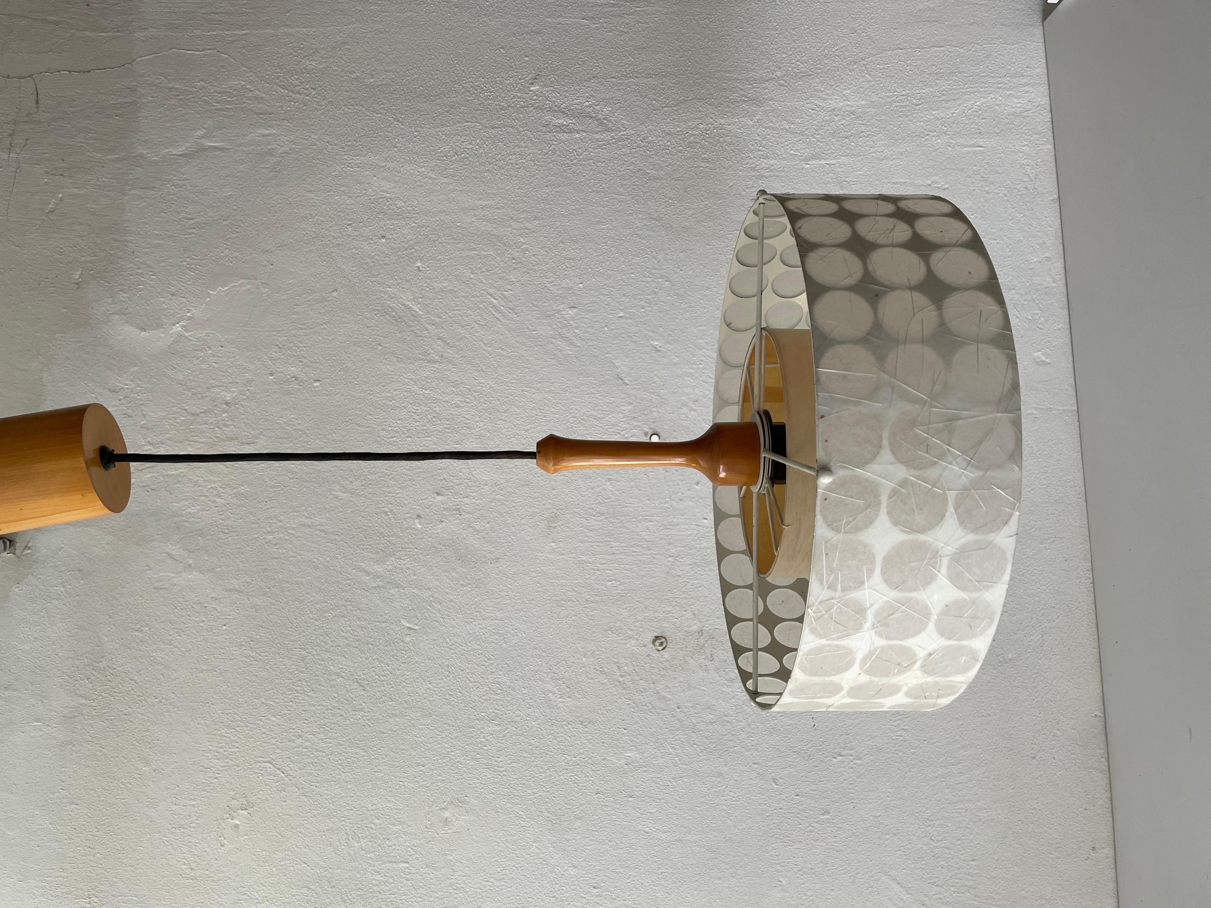Lampe à suspension à abat-jour atomique rare de Temde, années 1960, Suisse en vente 1