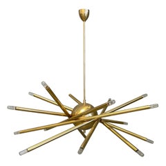 Rare Attributed Stilnovo Midcentury Shanghai 16 Arms Italian Chandelier, 1960