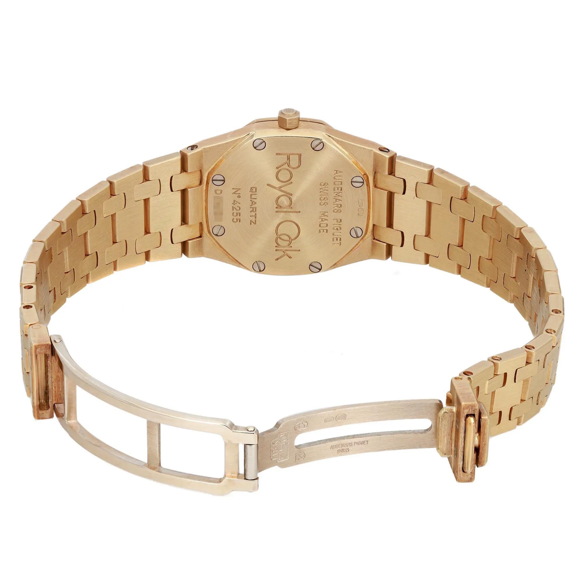 Rare Audemars Piguet Mini Royal Oak 25mm 18k Gold Rubies Ladies Watch 66319BA 2