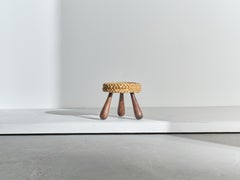 Rare Audoux & Minet Stool, France, 1950s