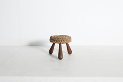 Rare Audoux & Minet Stool no. 1, France, 1950s