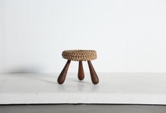 Rare Audoux & Minet Stool no. 2, France, 1950s