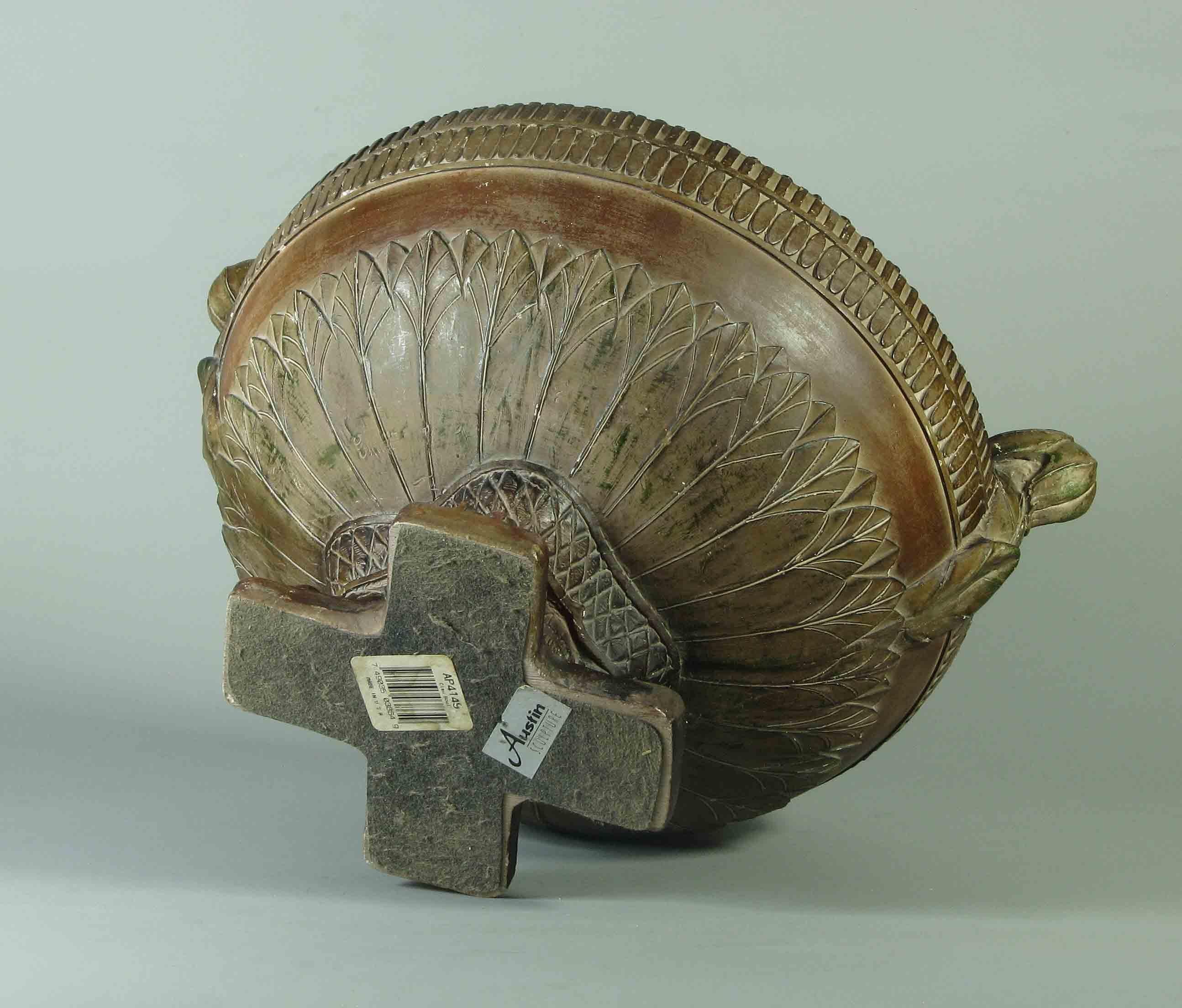 Hand-Crafted Rare Austin Production Sculpture Claw Foot Bowl/Jardiniere For Sale