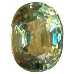 Rare Australian 1.06ct Parti Colour Green Blue Yellow Sapphire Oval Cut
