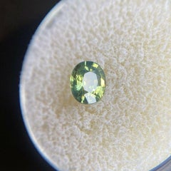 Rare Australian Untreated Green Yellow Blue Bi Colour Sapphire 0.81ct Oval Cut