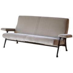 Rare Authentic 1950s Roberto Menghi Sofa, Arflex, Italy, Newly Upholstered