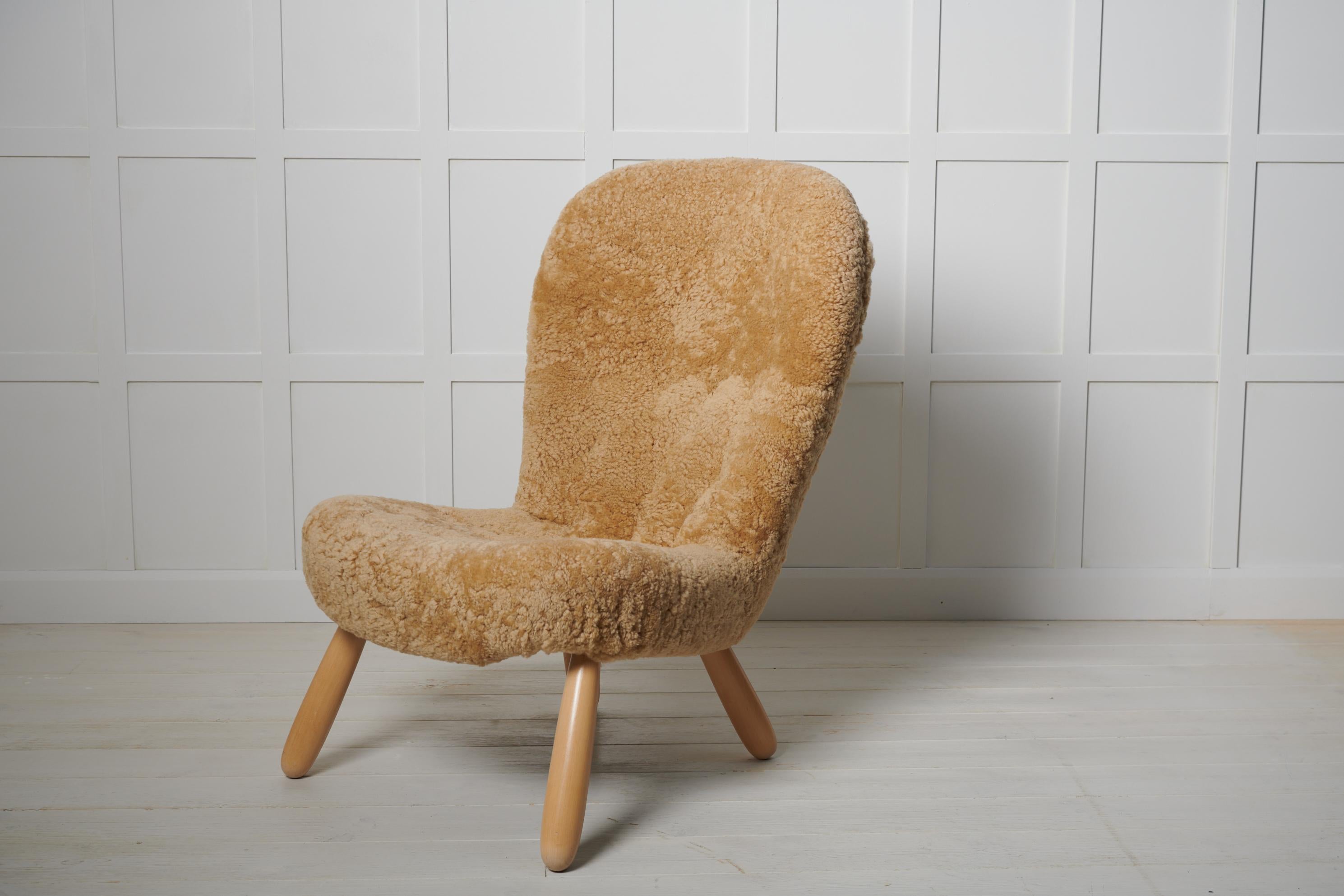 Scandinave moderne Authentique et rare chaise à palourdes moderne scandinave par Arnold Madsen, Danemark en vente