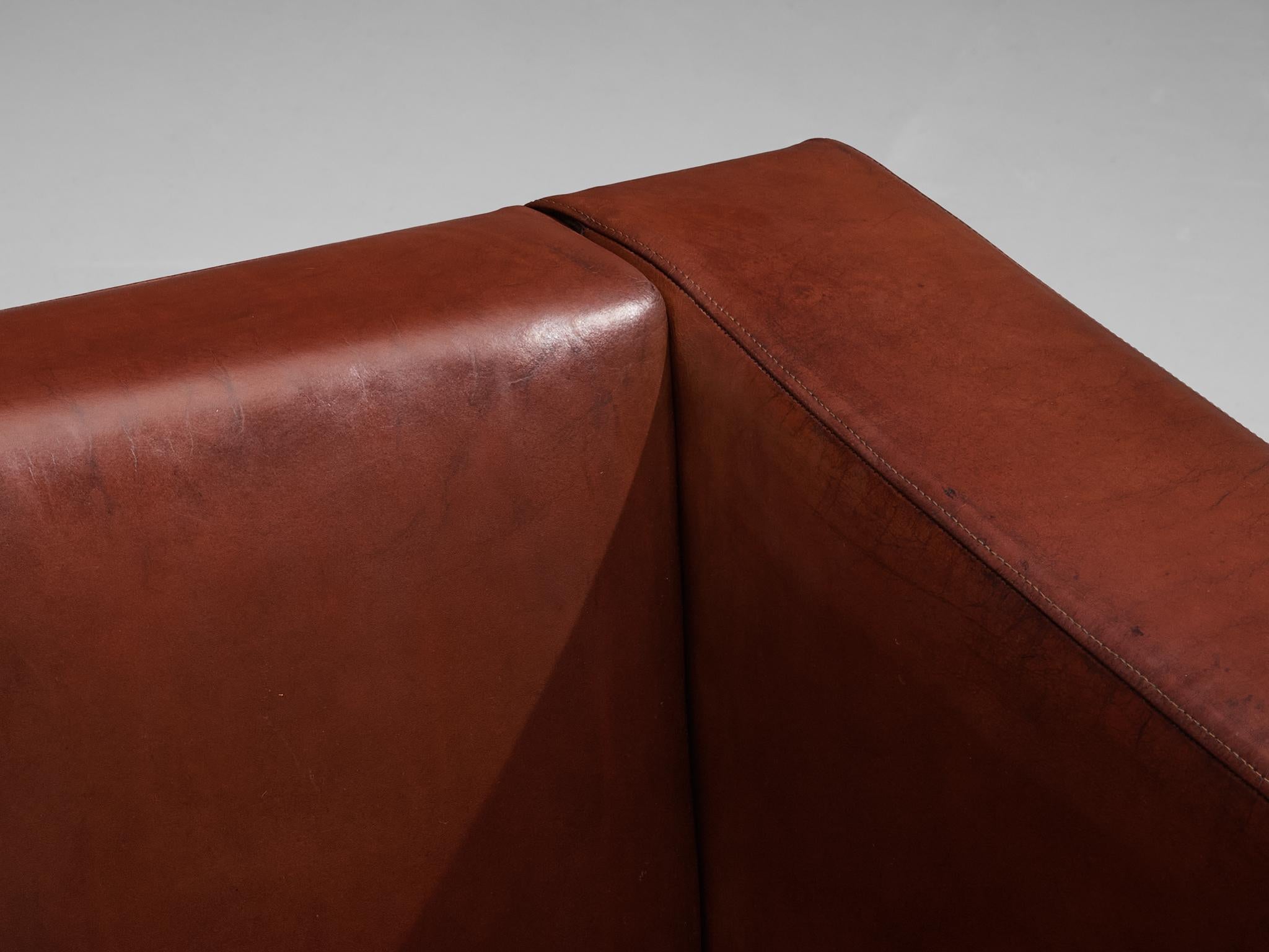 Milieu du XXe siècle Rare chaise longue Axel Einar Hjorth 'Lido' en cuir patiné  en vente