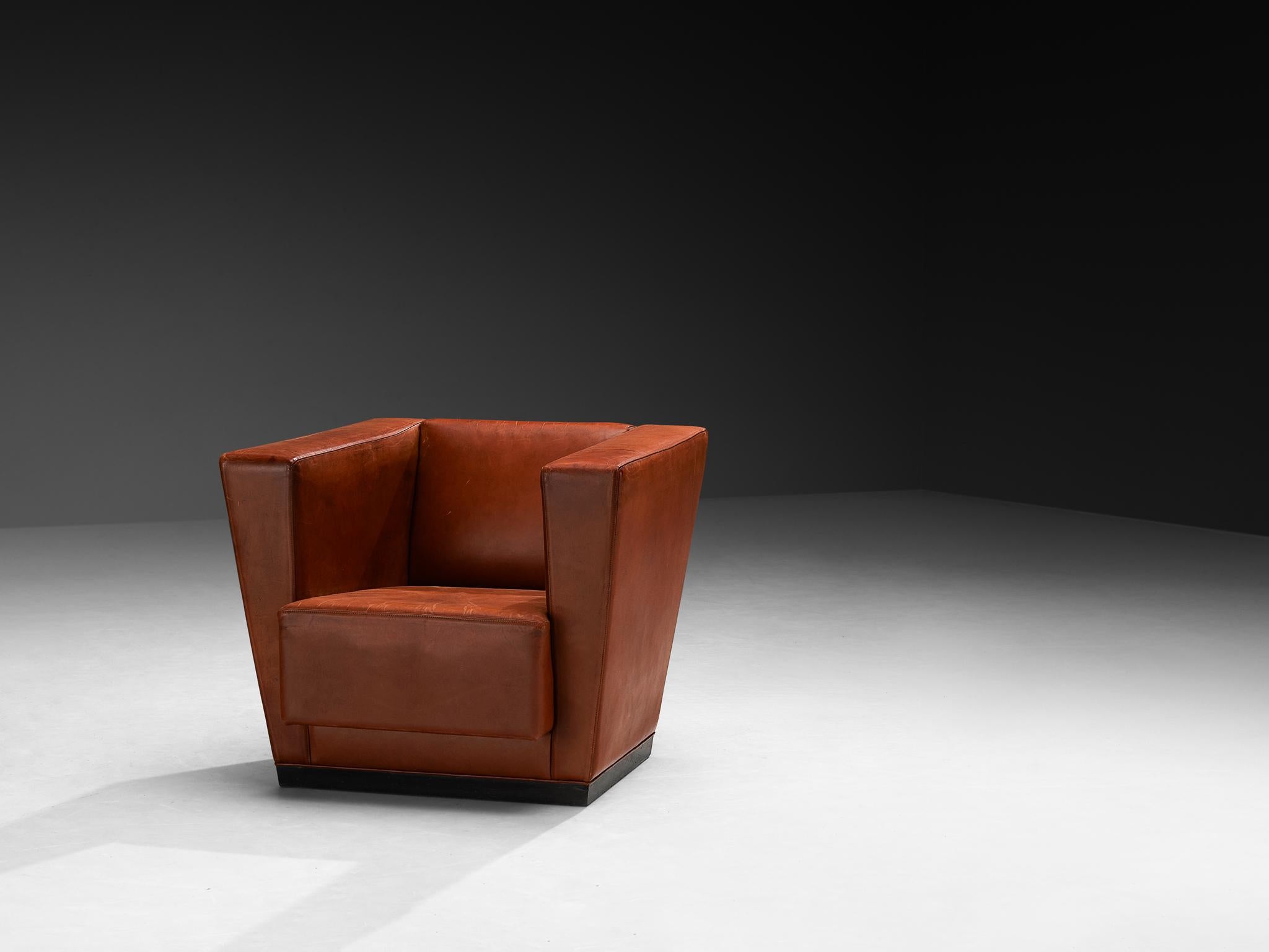 Seltener Axel Einar Hjorth 'Lido' Loungesessel in patiniertem Leder im Angebot 2