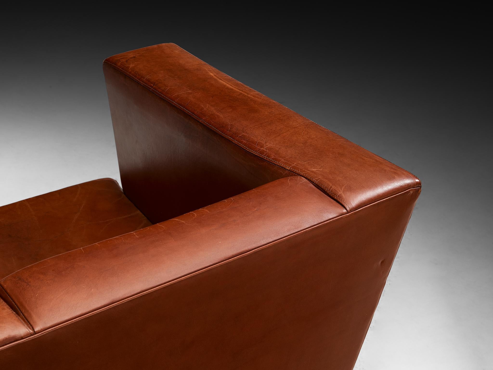 Seltener Axel Einar Hjorth 'Lido' Loungesessel in patiniertem Leder im Angebot 3