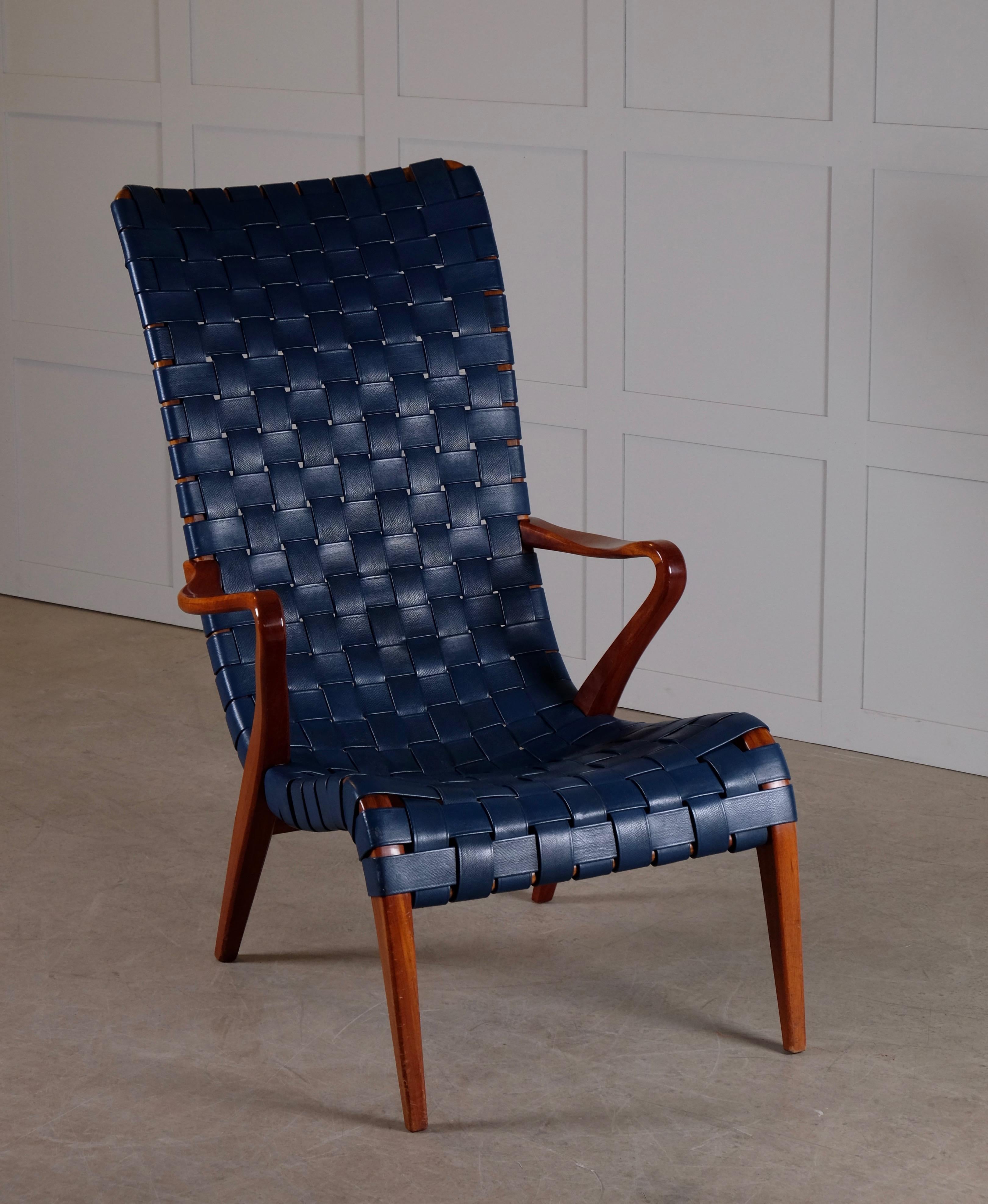 Rare Axel Larsson Armchair by Bodafors, 1940s In Good Condition In Stockholm, SE