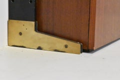 Rara custodia per libri Azucena Ignazio Gardella LB2 Ottone Mogano