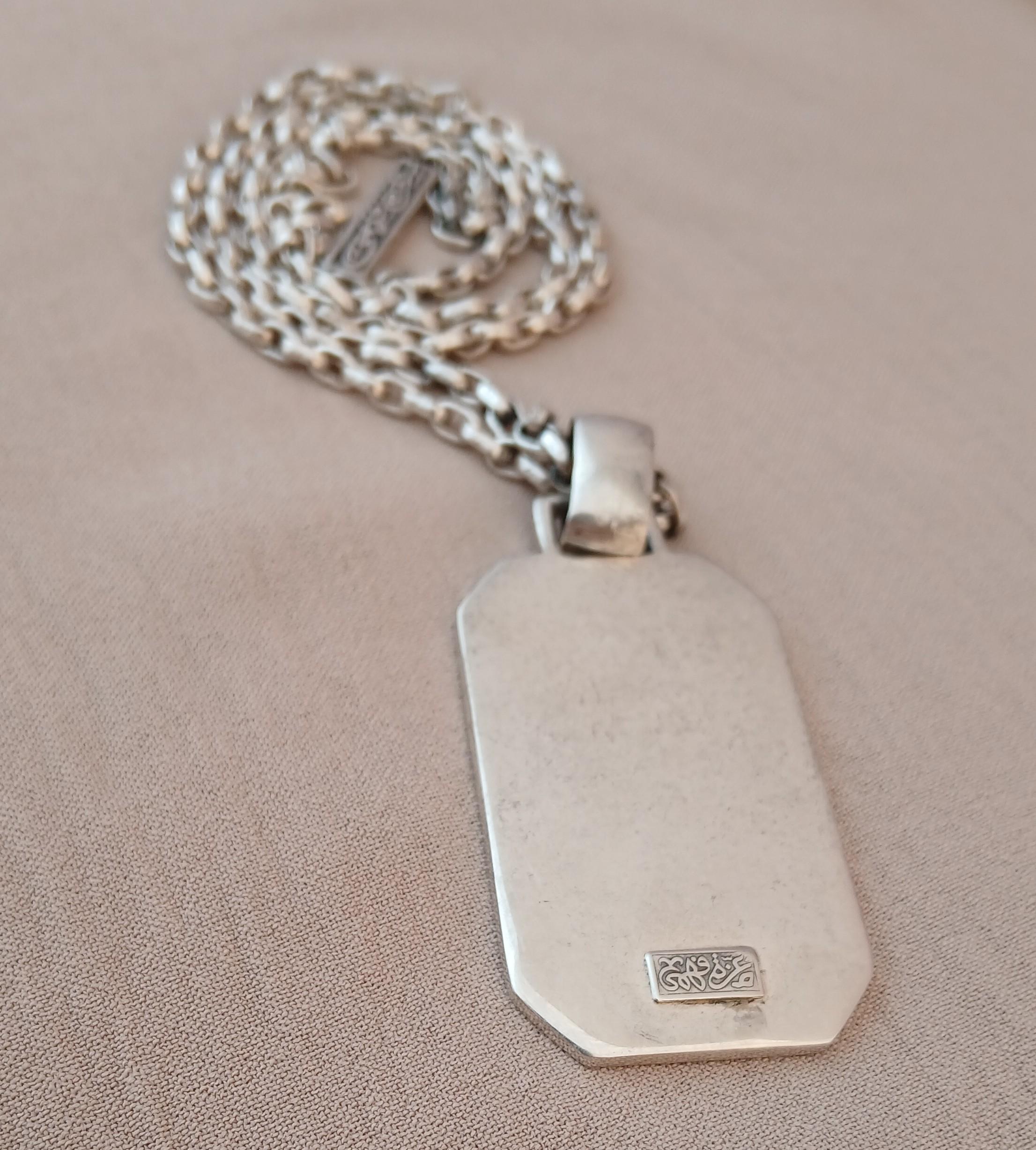 RARE Azza Fahmy Egyptian King's Step Sterling Silver Necklace en vente 2