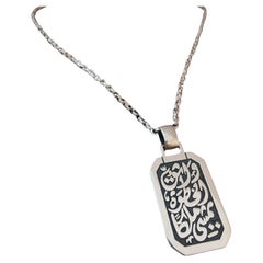 RARE Azza Fahmy Egyptian King
s Step Sterling Silver Necklace