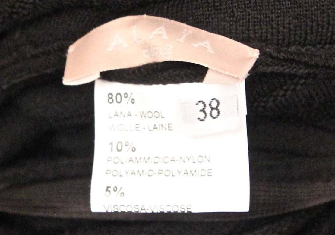 Seltenes seltenes AZZEDINE ALAIA schwarzes 'Pliss Abeille' Kleid mit Handfalten - ungetragen im Zustand „Neu“ im Angebot in San Fransisco, CA