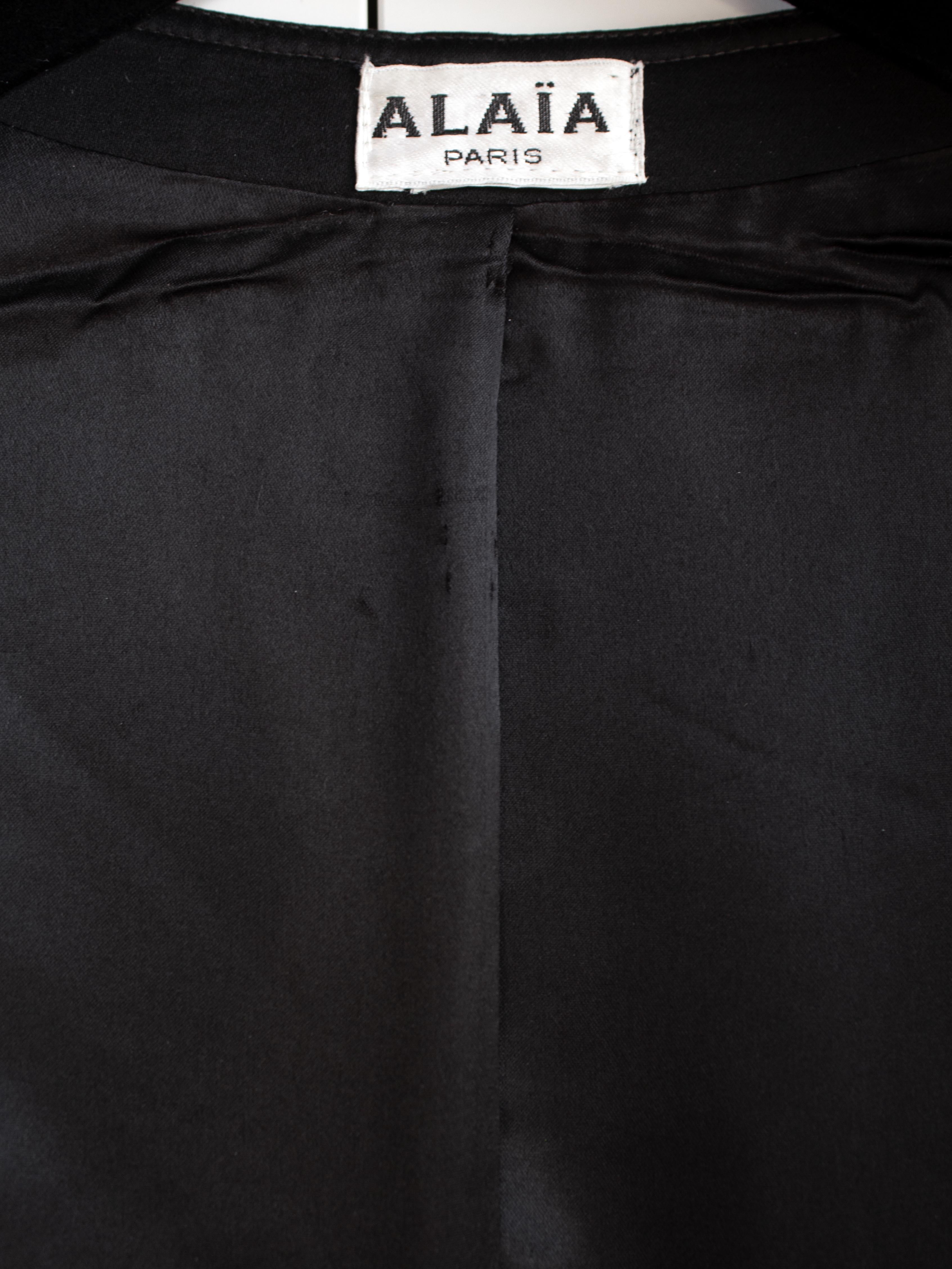 Azzedine Alaia rare veste bustier corset noire vintage S/S 1992 en vente 11