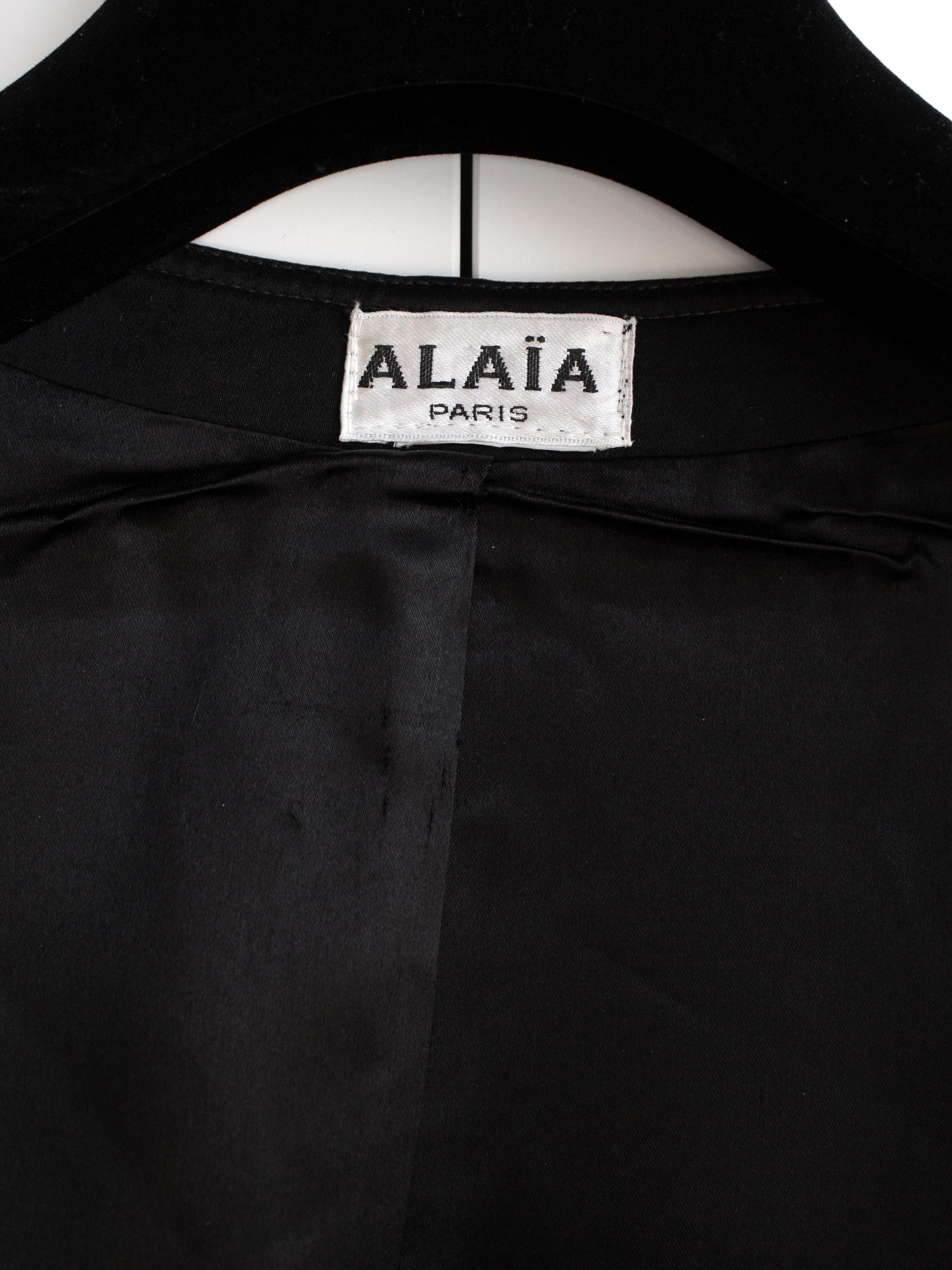 Rare Azzedine Alaia Vintage S/S 1992 Black Corset Bustier Jacket 3