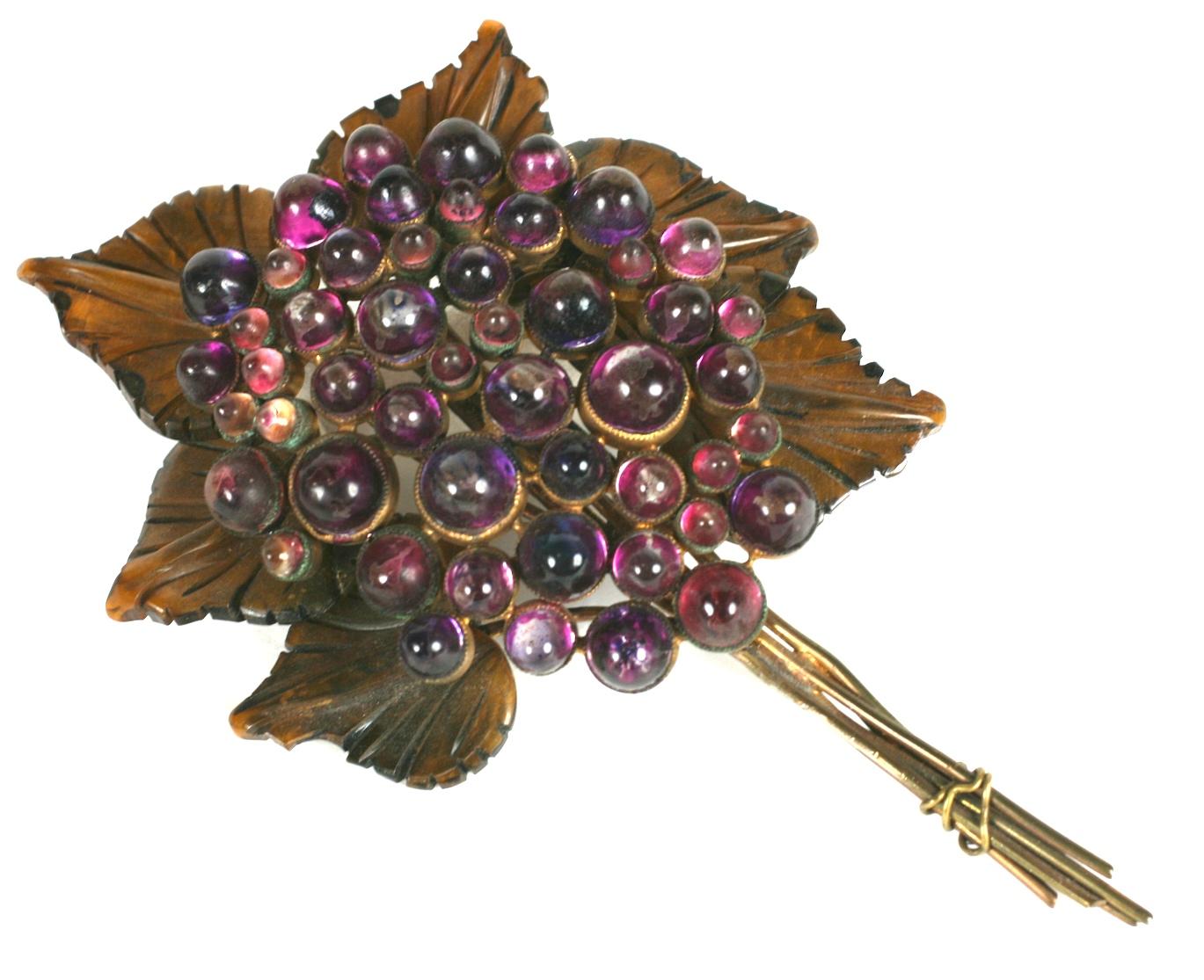 Rare B. Blumenthal Co. Bakelite and Lucite Flower Brooch In Good Condition For Sale In New York, NY