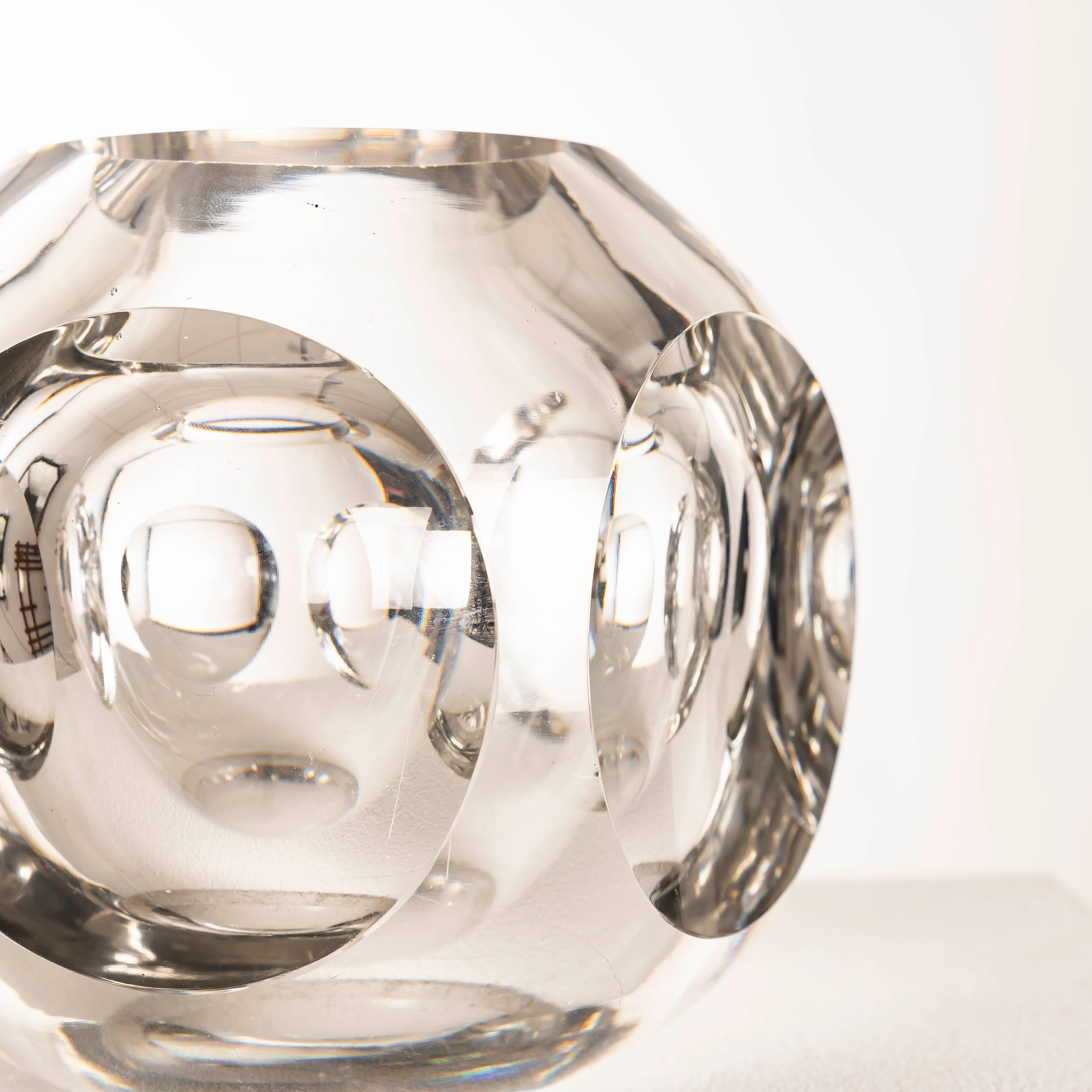 Raro jarrón de cristal de Baccarat, Francia, hacia 1950 en venta 4