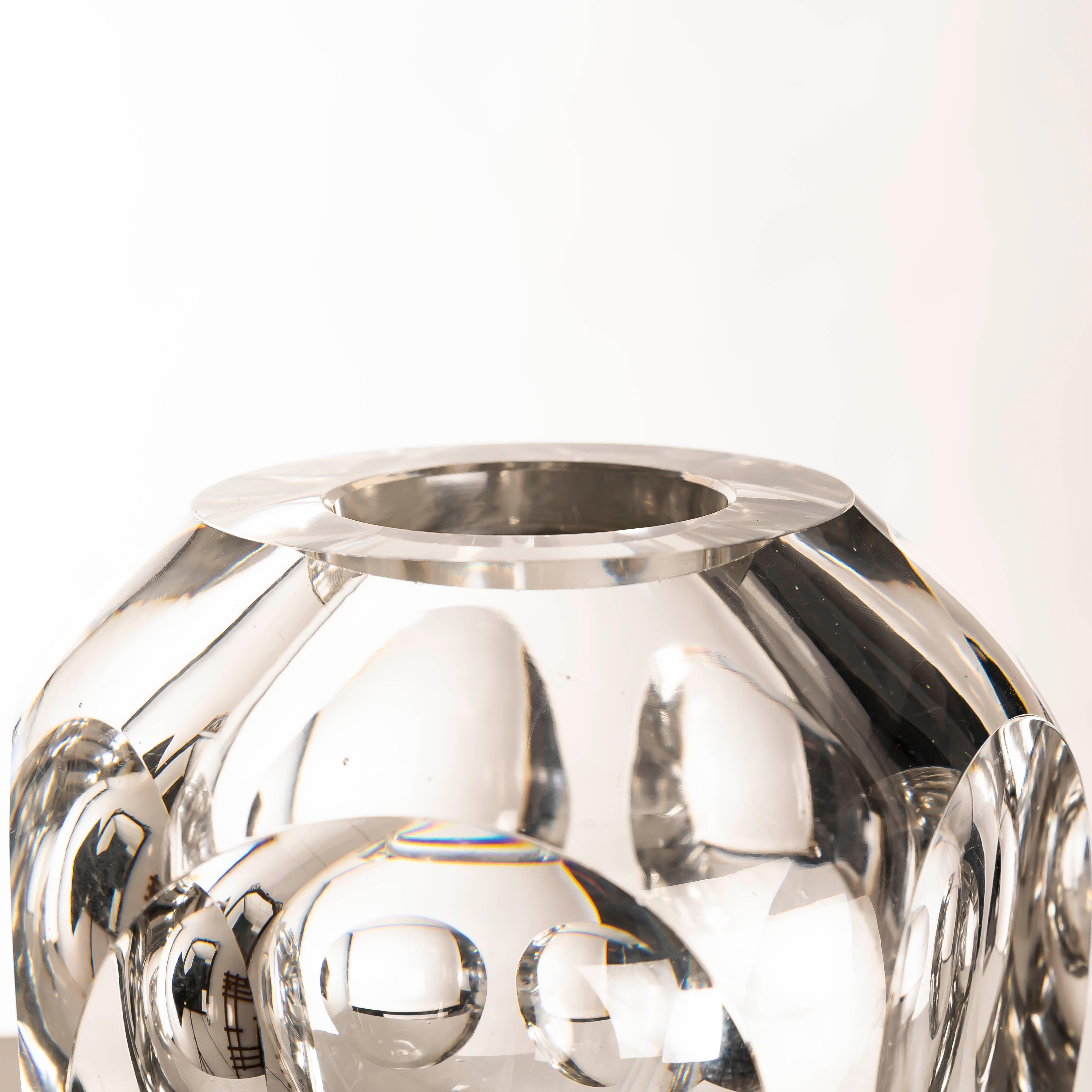 Raro jarrón de cristal de Baccarat, Francia, hacia 1950 en venta 5