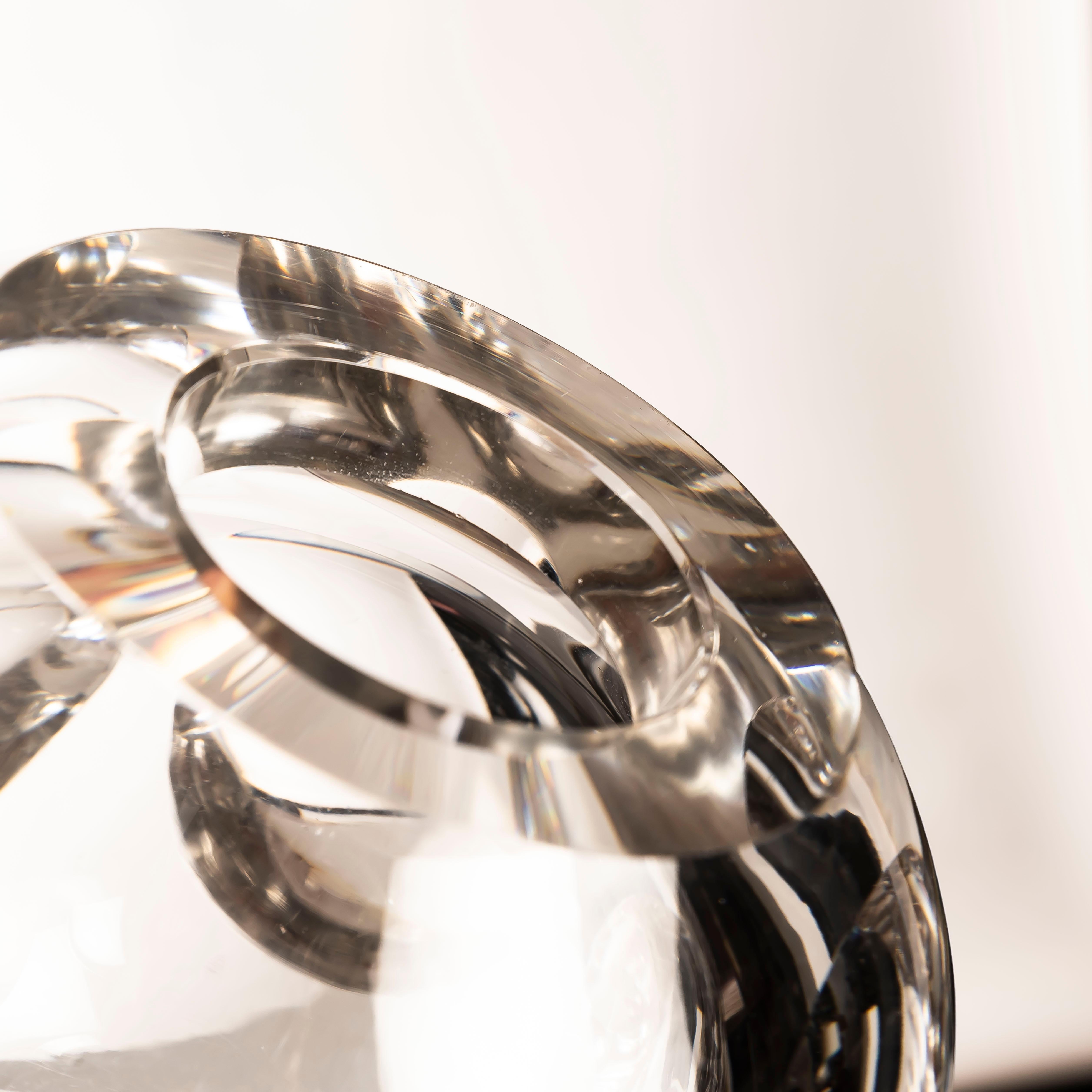 Raro jarrón de cristal de Baccarat, Francia, hacia 1950 Moderno de mediados de siglo en venta