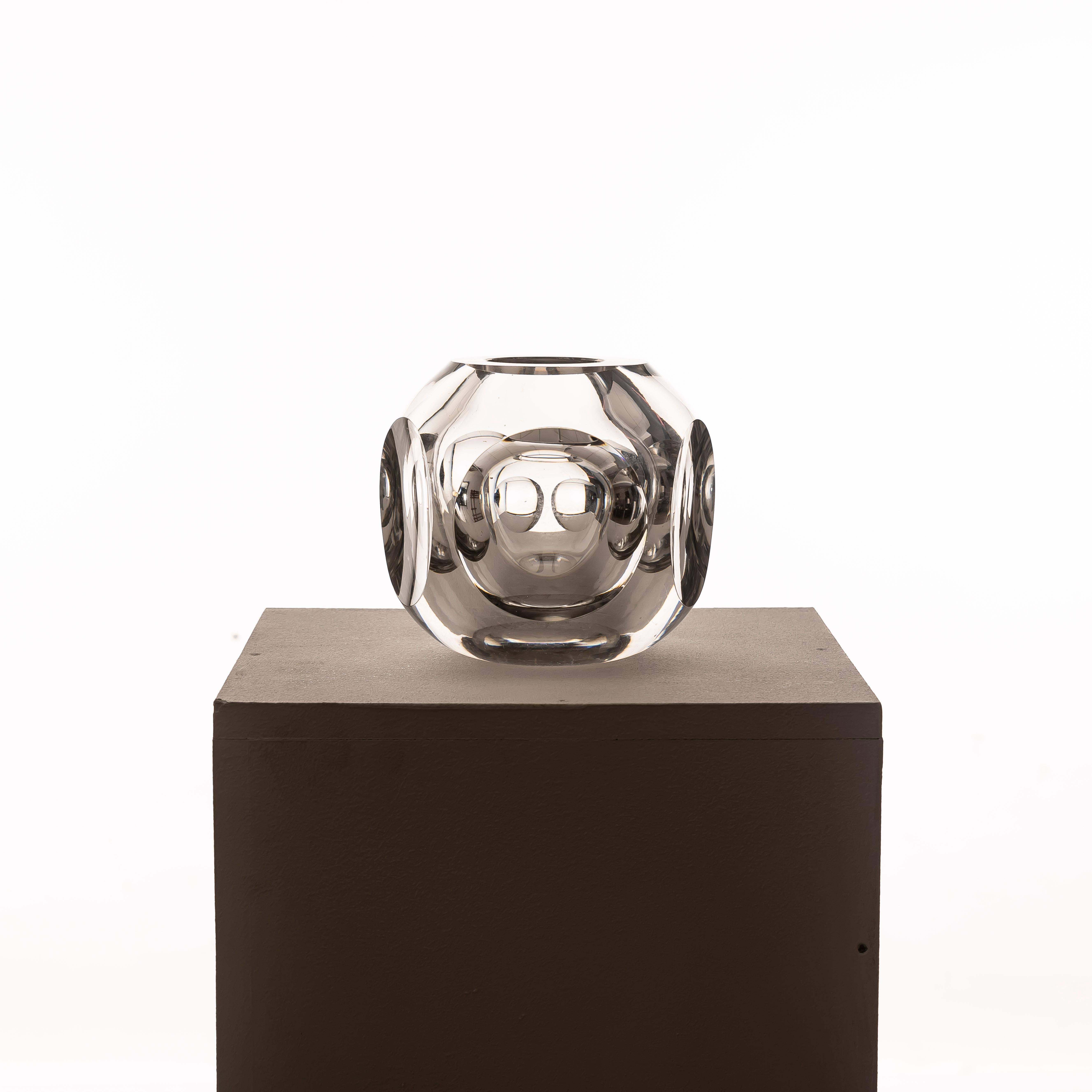 Raro jarrón de cristal de Baccarat, Francia, hacia 1950 en Bueno estado para la venta en BARCELONA, ES