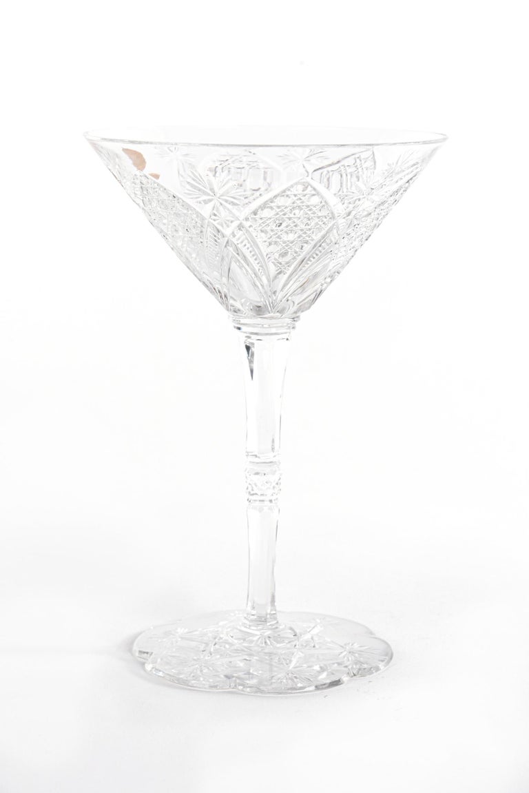Rare Baccarat Custom Sultan of Brunei Martini or Cocktail Glass Hand Cut  Crystal For Sale at 1stDibs