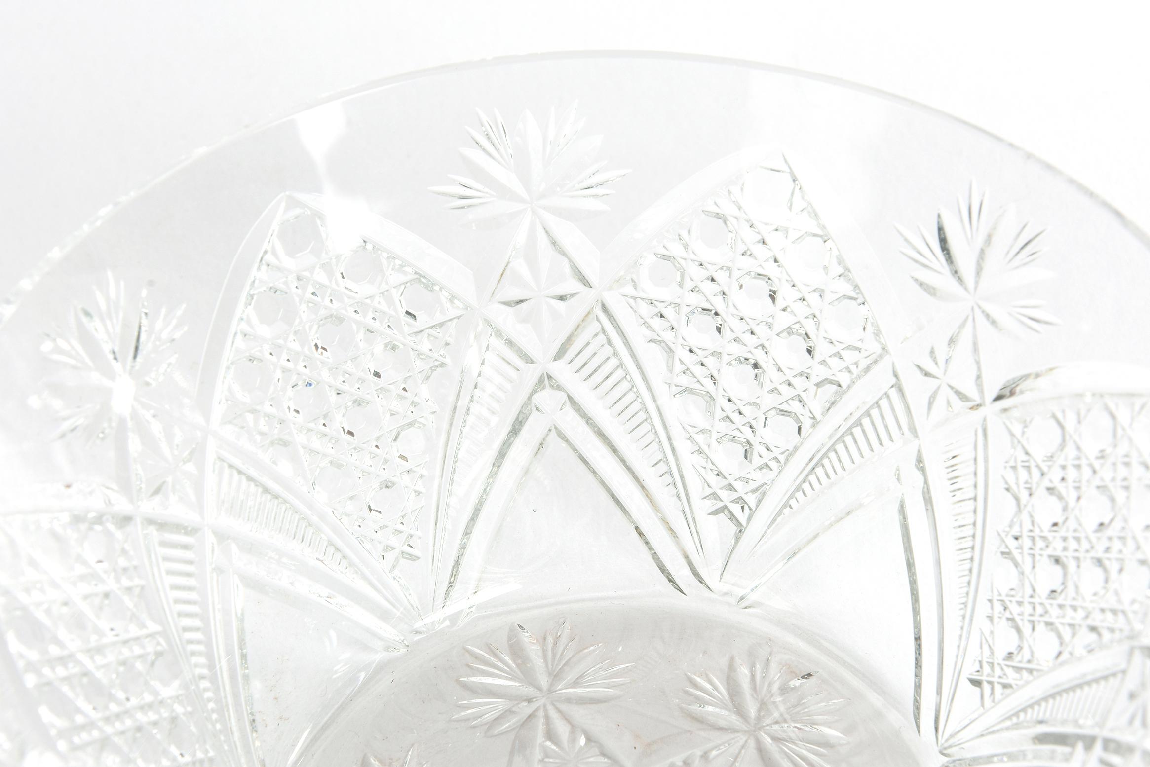 Mid-20th Century Rare Baccarat Custom Sultan of Brunei Suite of 6 Hand Cut Crystal Bowls
