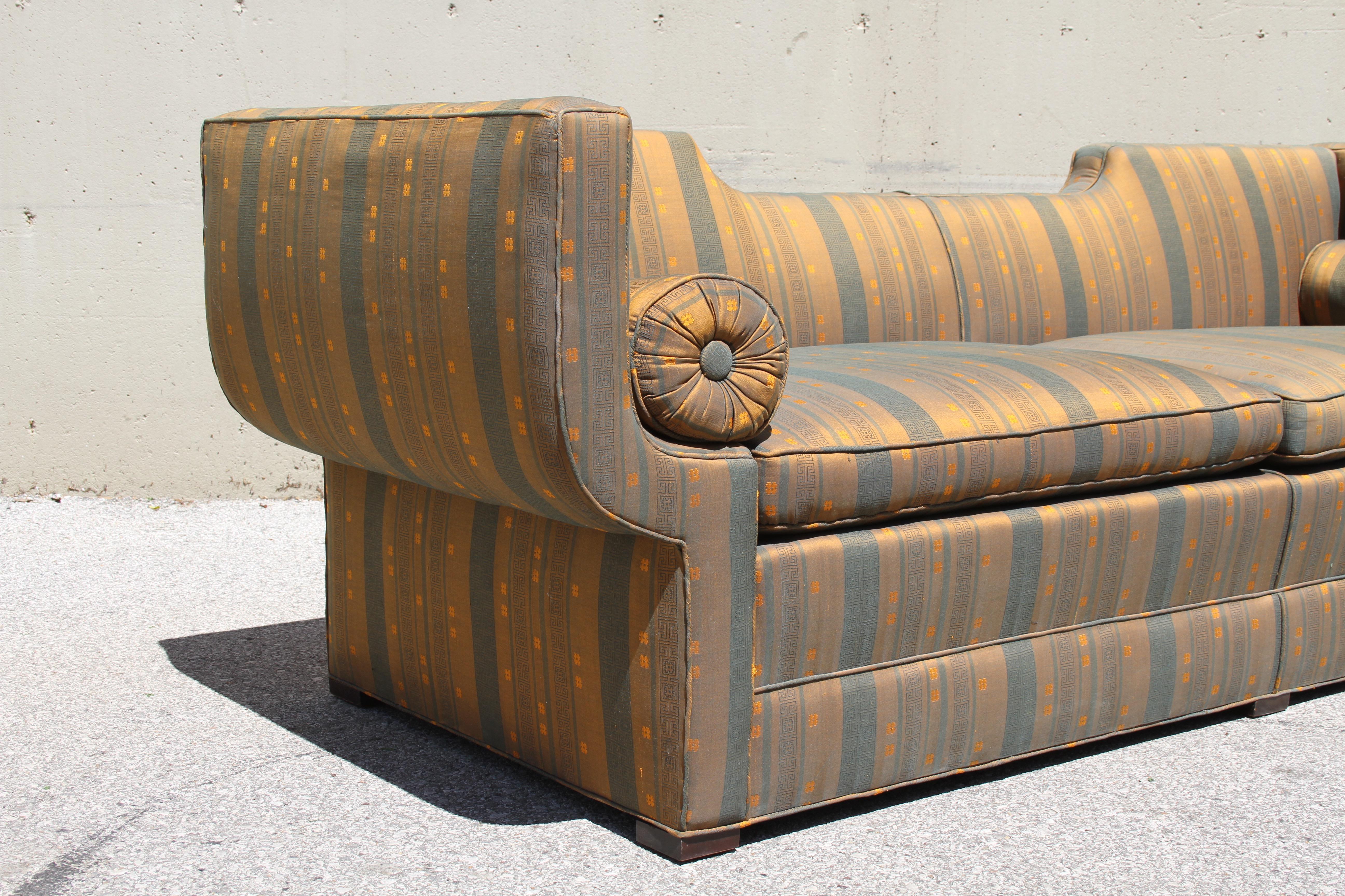 Rare Baker Furniture Co. Canapé Gondola, milieu du siècle dernier Bon état - En vente à St. Louis, MO