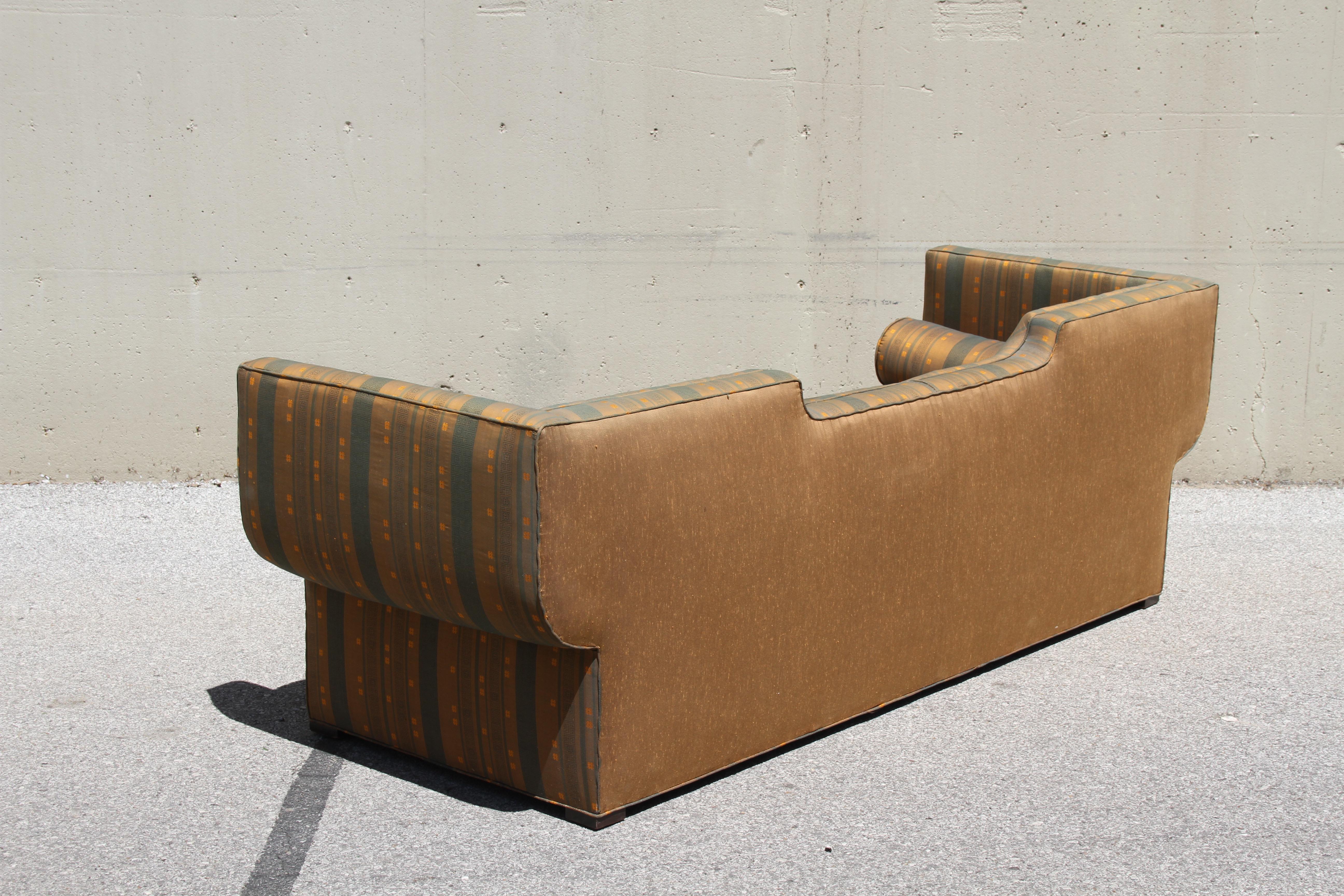 Rare Baker Furniture Co. Gondola Sofa, Midcentury In Good Condition For Sale In St. Louis, MO