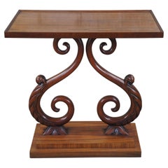 Rare Baker Furniture McMillen Collection Rosewood Scrolled Accent Table Stand