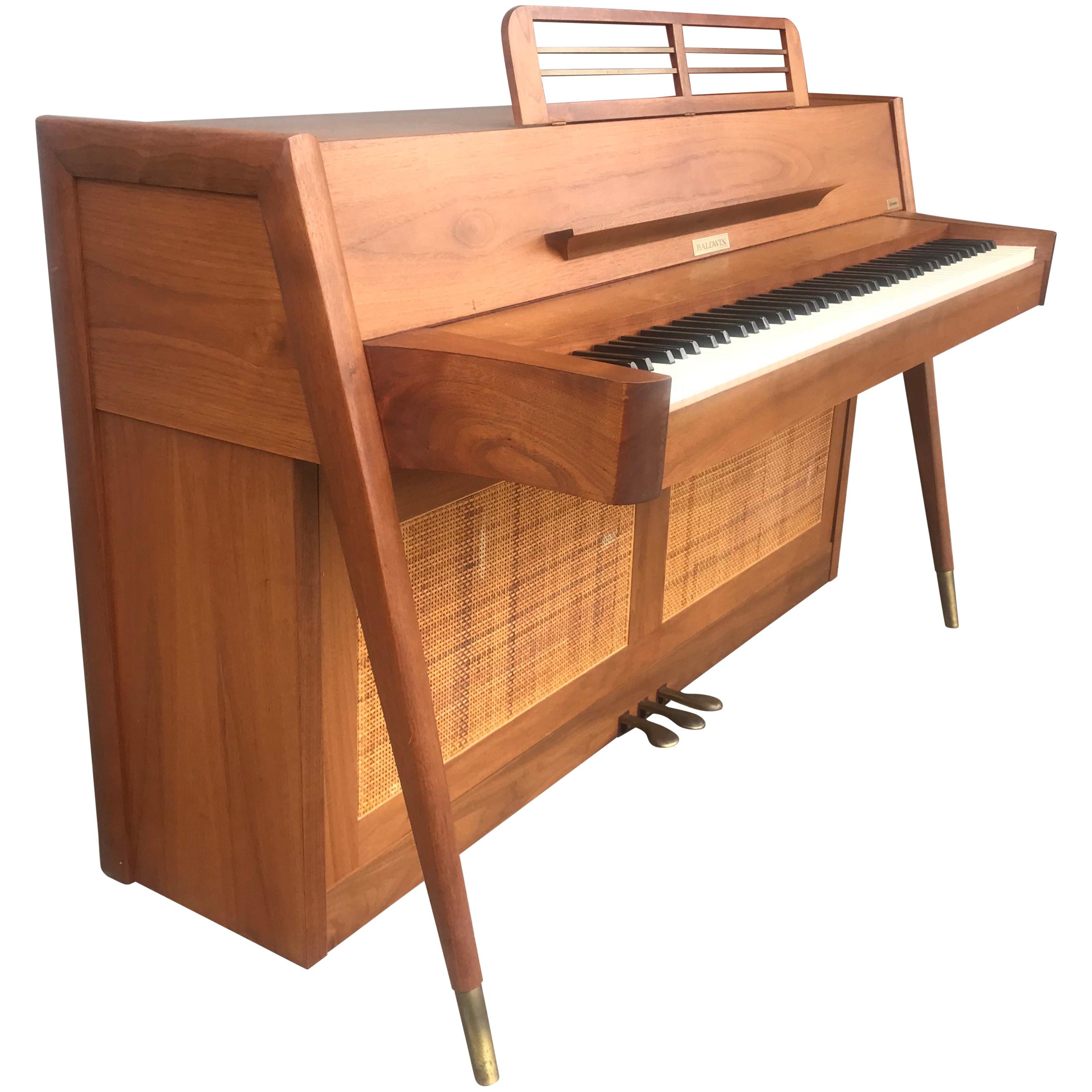 Rare Baldwin Acrosonic Danish Modern Style Spinet Piano, Walnut and Cane at  1stDibs | baldwin acrosonic piano mid century, baldwin acrosonic mid  century, baldwin mid century piano