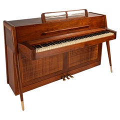Seltenes Baldwin Acrosonic Piano in Nussbaum, Messing & Caning #759945, USA, ca. 1960er Jahre