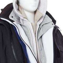 rare BALENCIAGA 2018 Runway Fake Layering 7 layer pink fur lined parka jacket XL