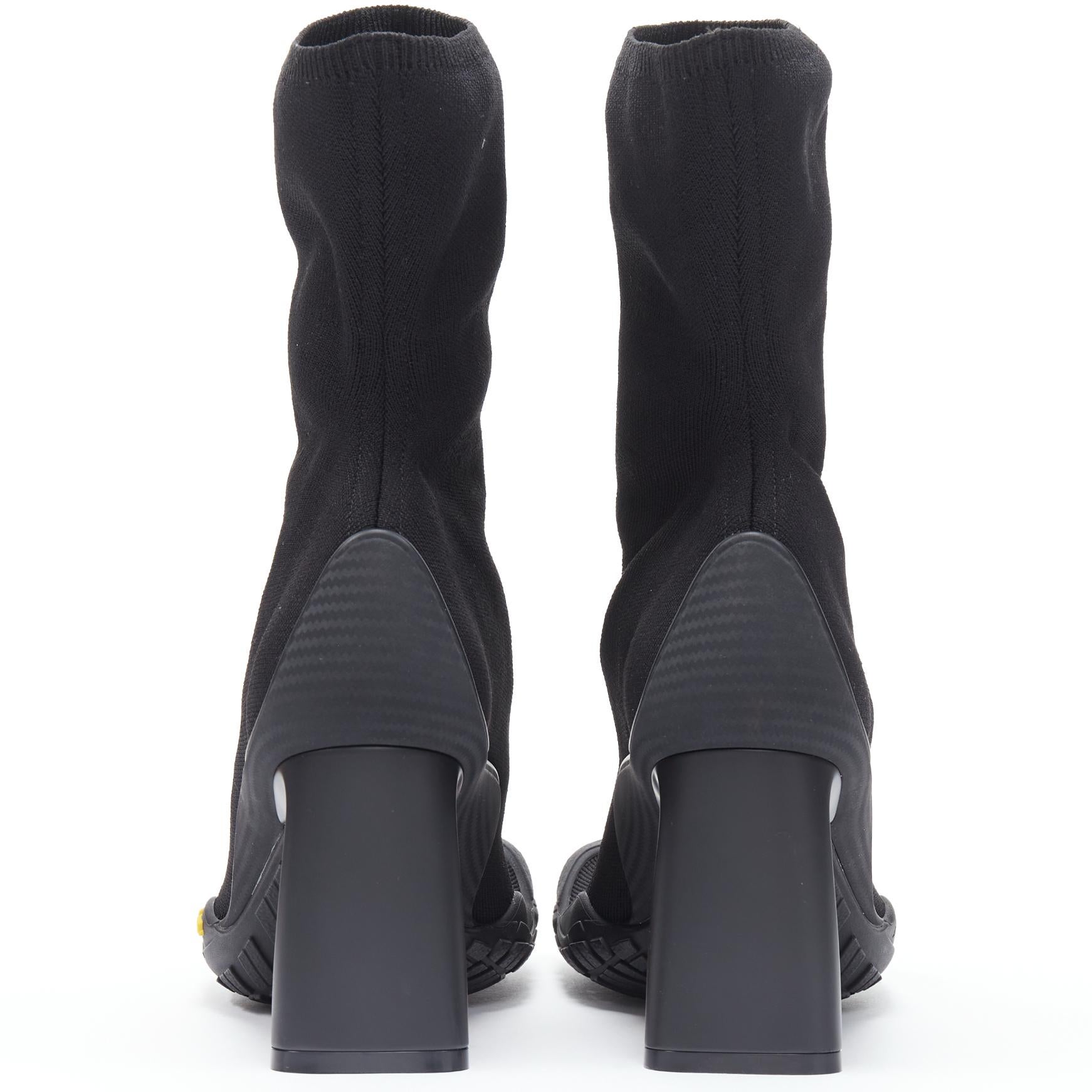 Black rare BALENCIAGA 2020 Runway 5 Toe Tabi Ninja Vibram sock boots EU37