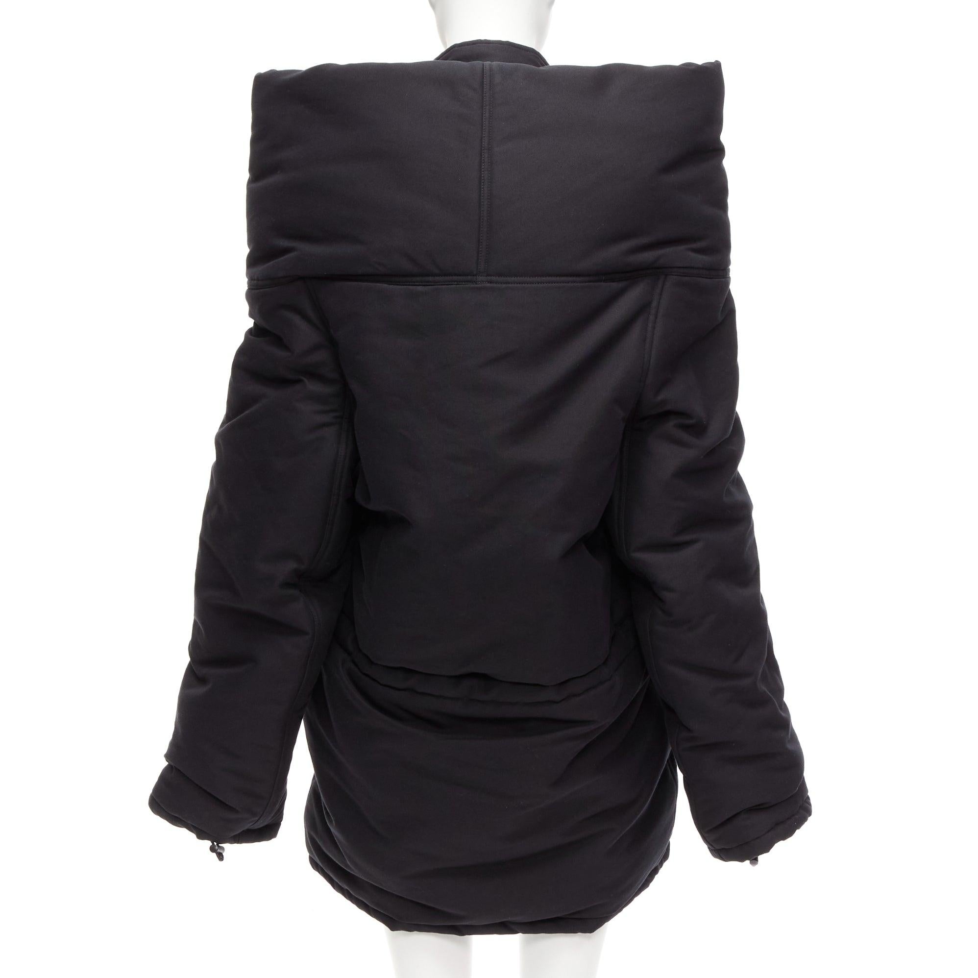 Women's rare BALENCIAGA Demna 2021 Runway CB Parka deconstructed ski jacket FR34 XS For Sale