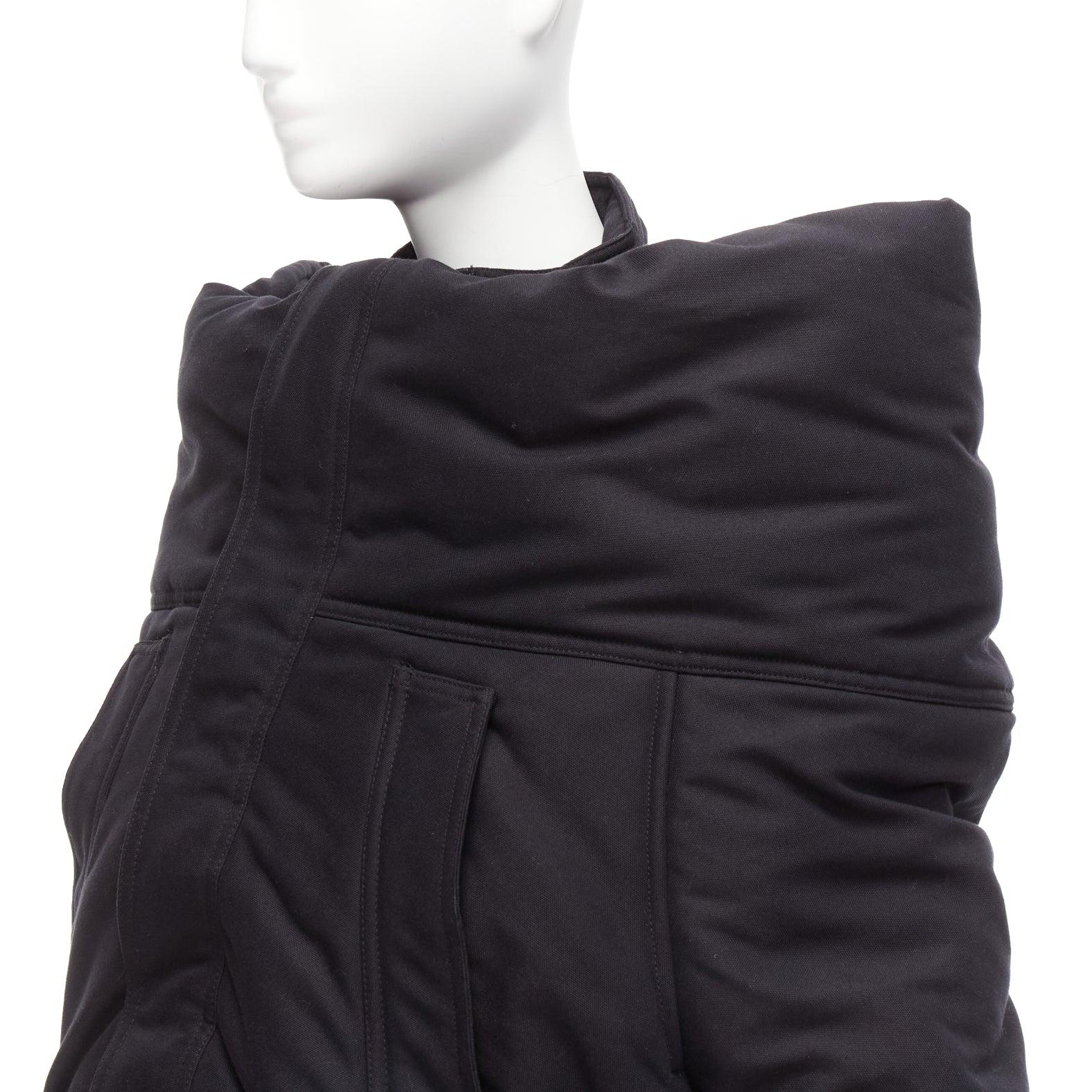 rare BALENCIAGA Demna 2021 Runway CB Parka deconstructed ski jacket FR34 XS For Sale 2