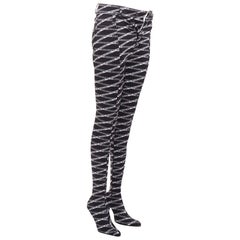 rare BALENCIAGA Runway Demna Pantashoe logo high heel boots pants IT38 EU37