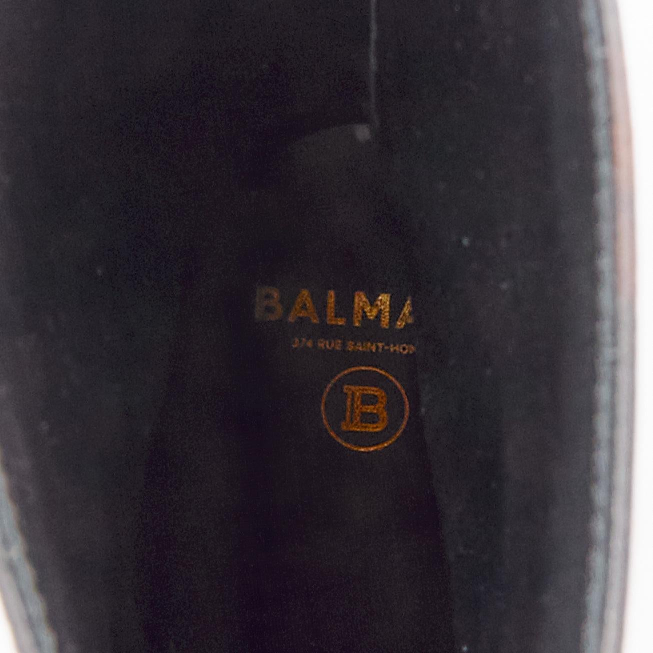 rare BALMAIN Uria noir orange flamme brûlante corset lacets bottes EU39 en vente 4