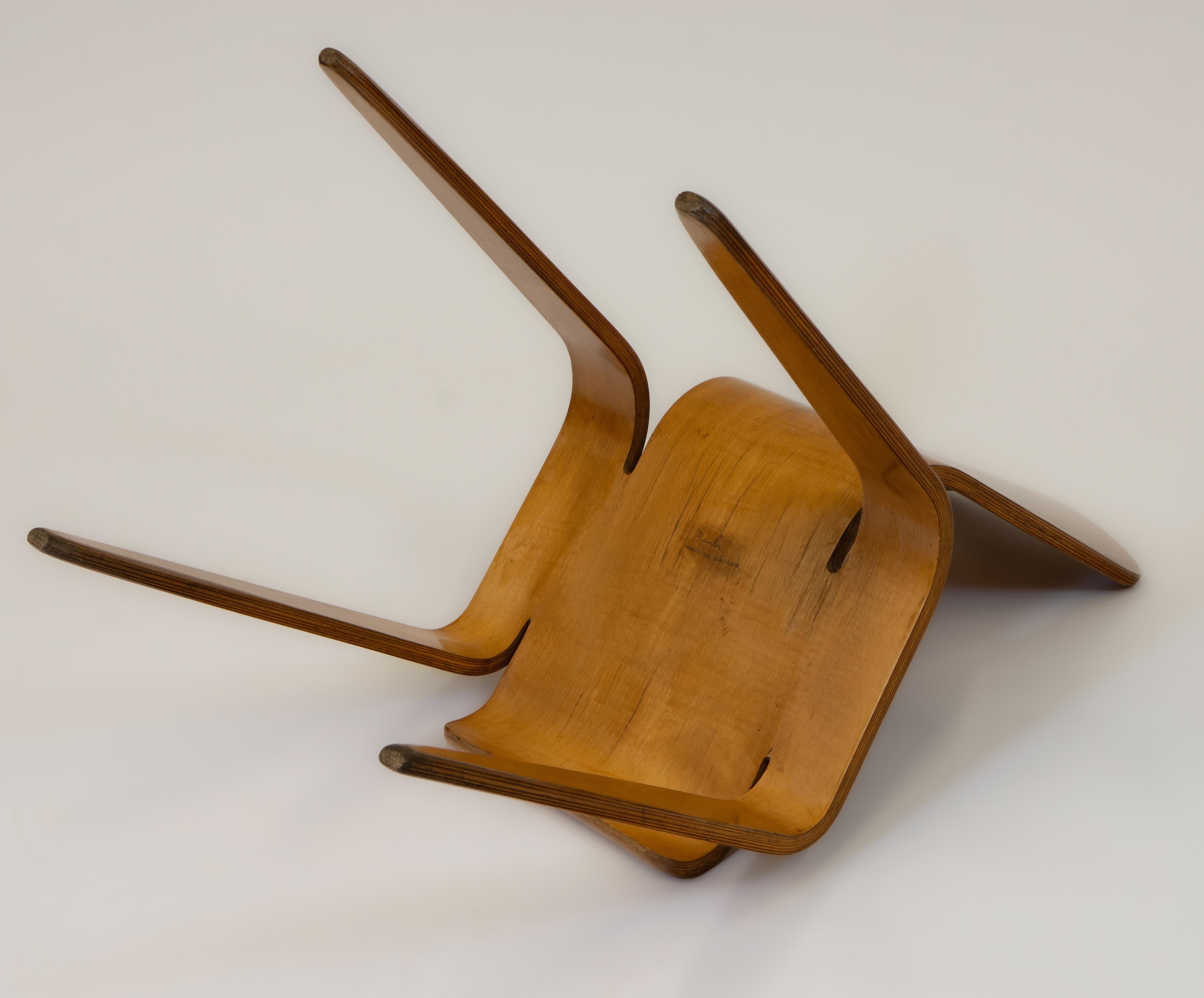 Seltener Bambi-Stuhl entworfen von Han Pieck für Morris & Co Glasgow im Angebot 8
