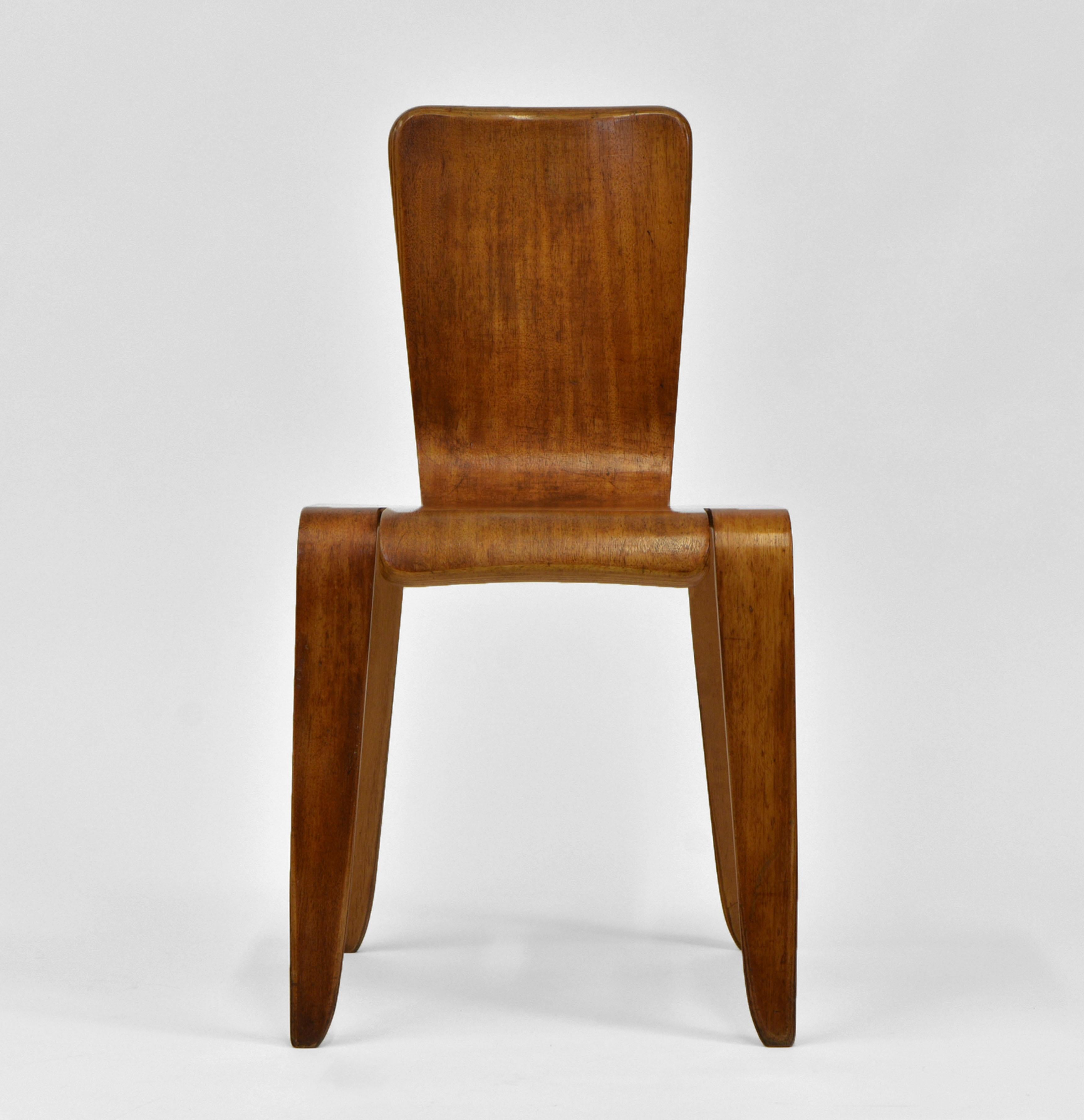 Seltener Bambi-Stuhl entworfen von Han Pieck für Morris & Co Glasgow (Laminiert) im Angebot
