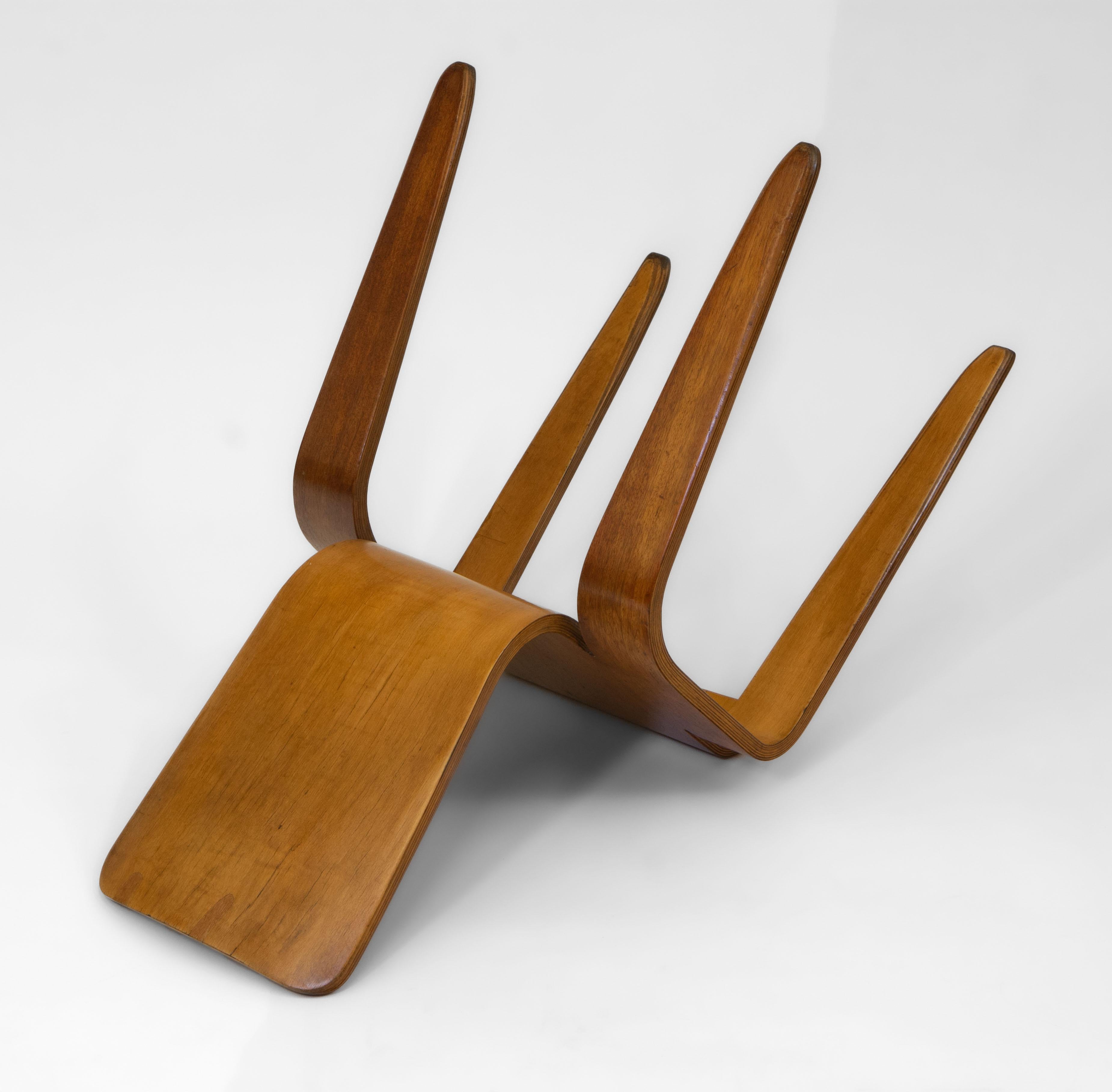 Laminated Rare Bambi Chair Designed by Han Pieck for Morris & Co Glasgow For Sale