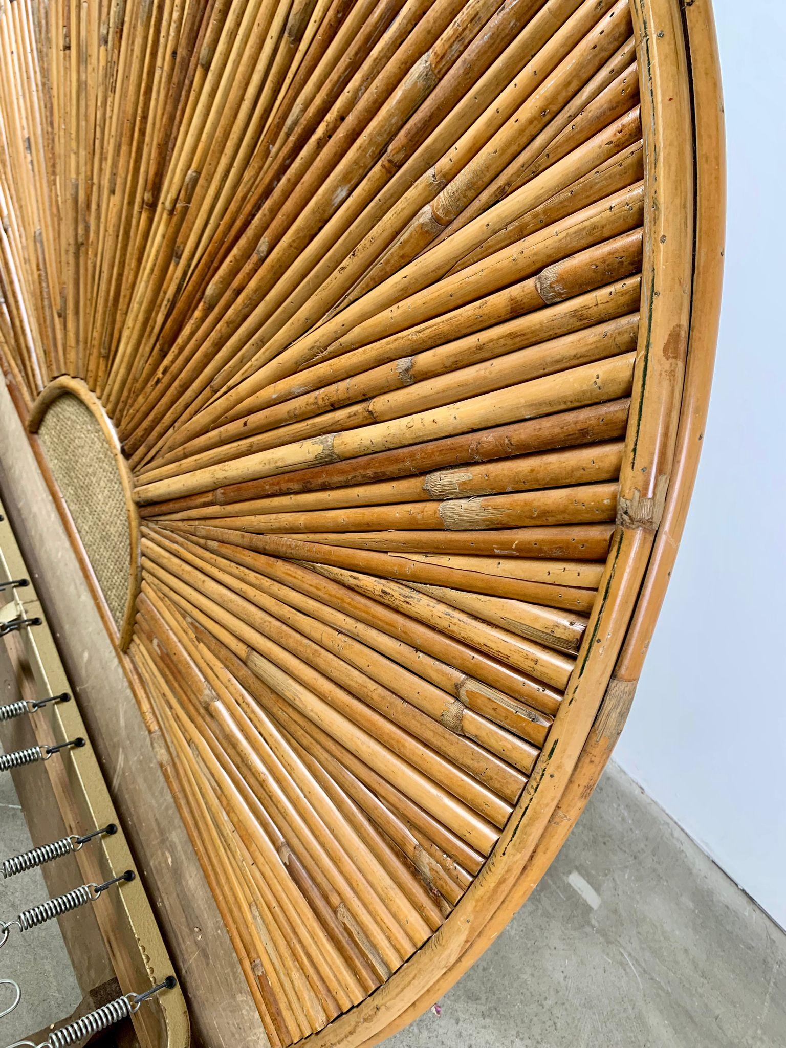 Rare bamboo bed made in Italy in the 1960s For Sale 6