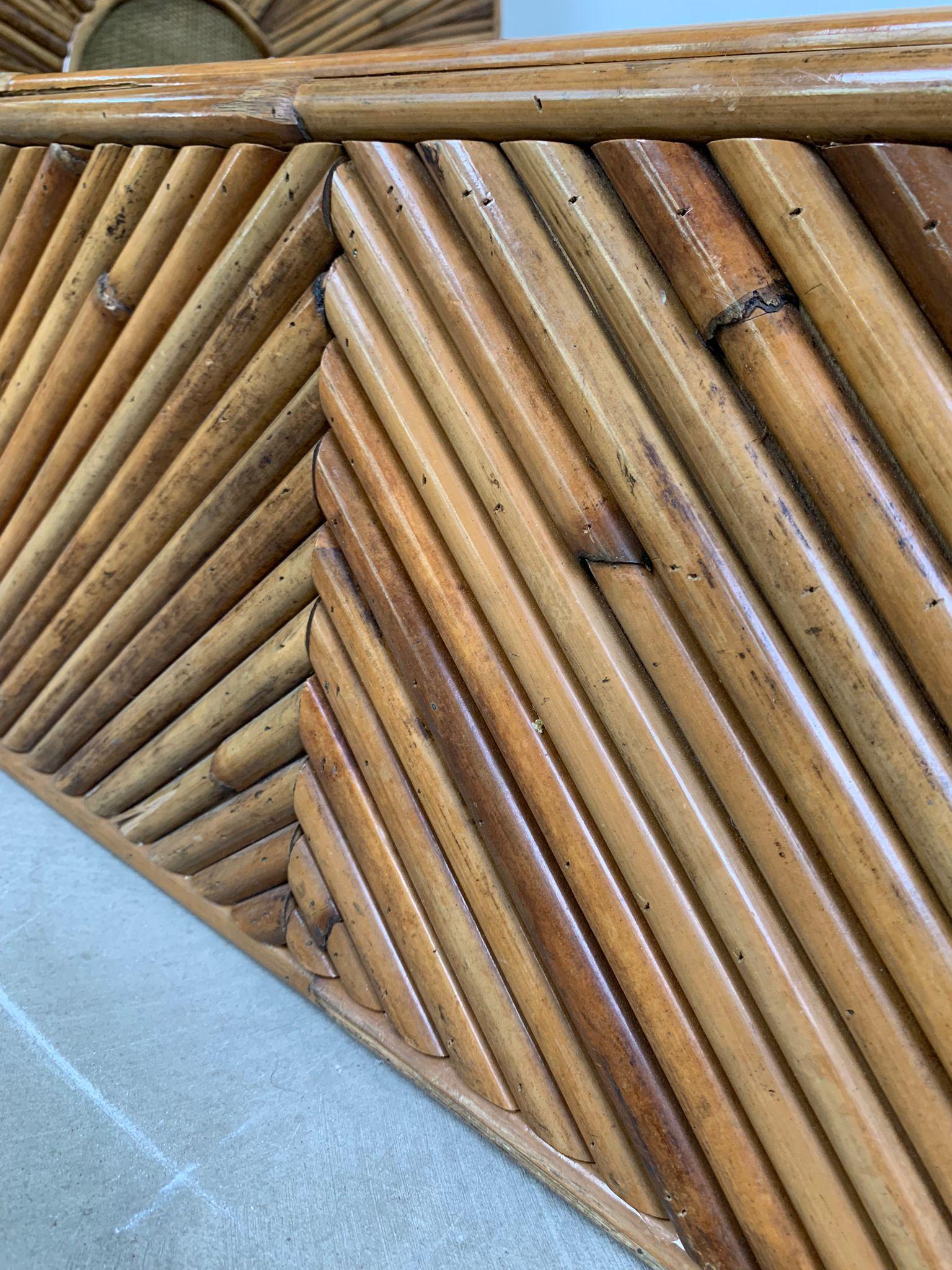 Rare bamboo bed made in Italy in the 1960s For Sale 2