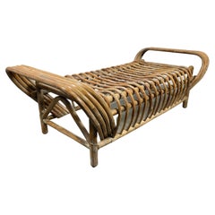 Rare Bamboo Bench / Ottoman Attributed to Franco Albini